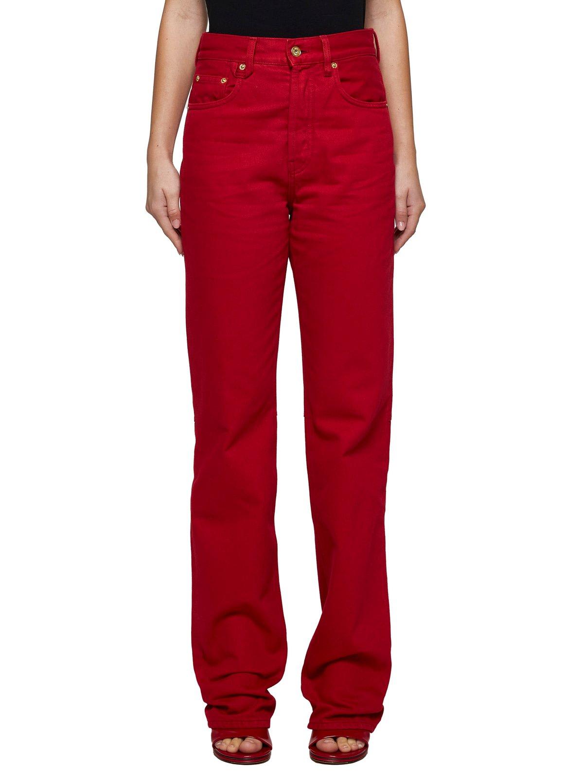 Jacquemus Straight-leg Jeans In Red
