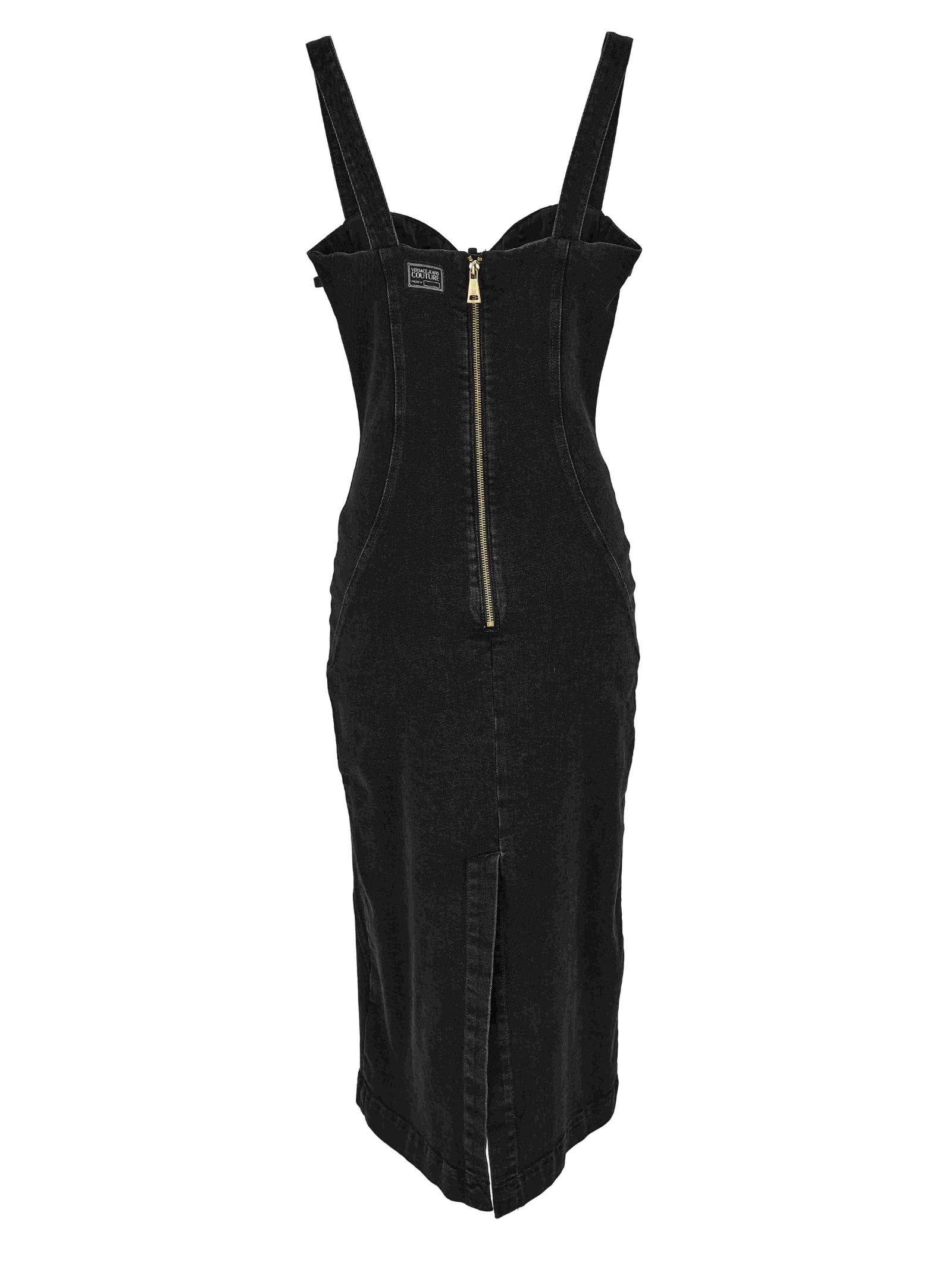 Versace Jeans Couture Midi Dress In Black