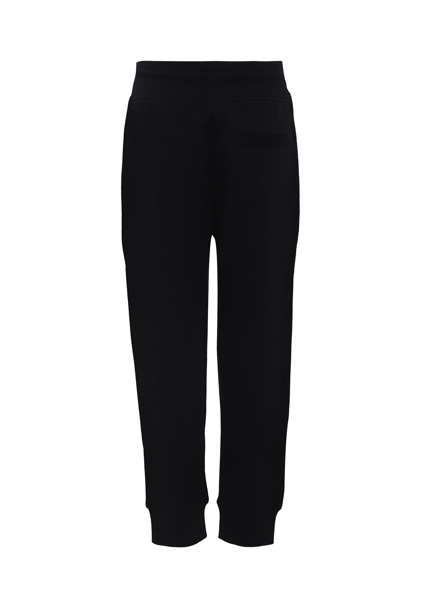 Molo Black Trousers For Kids With Smiley In Black