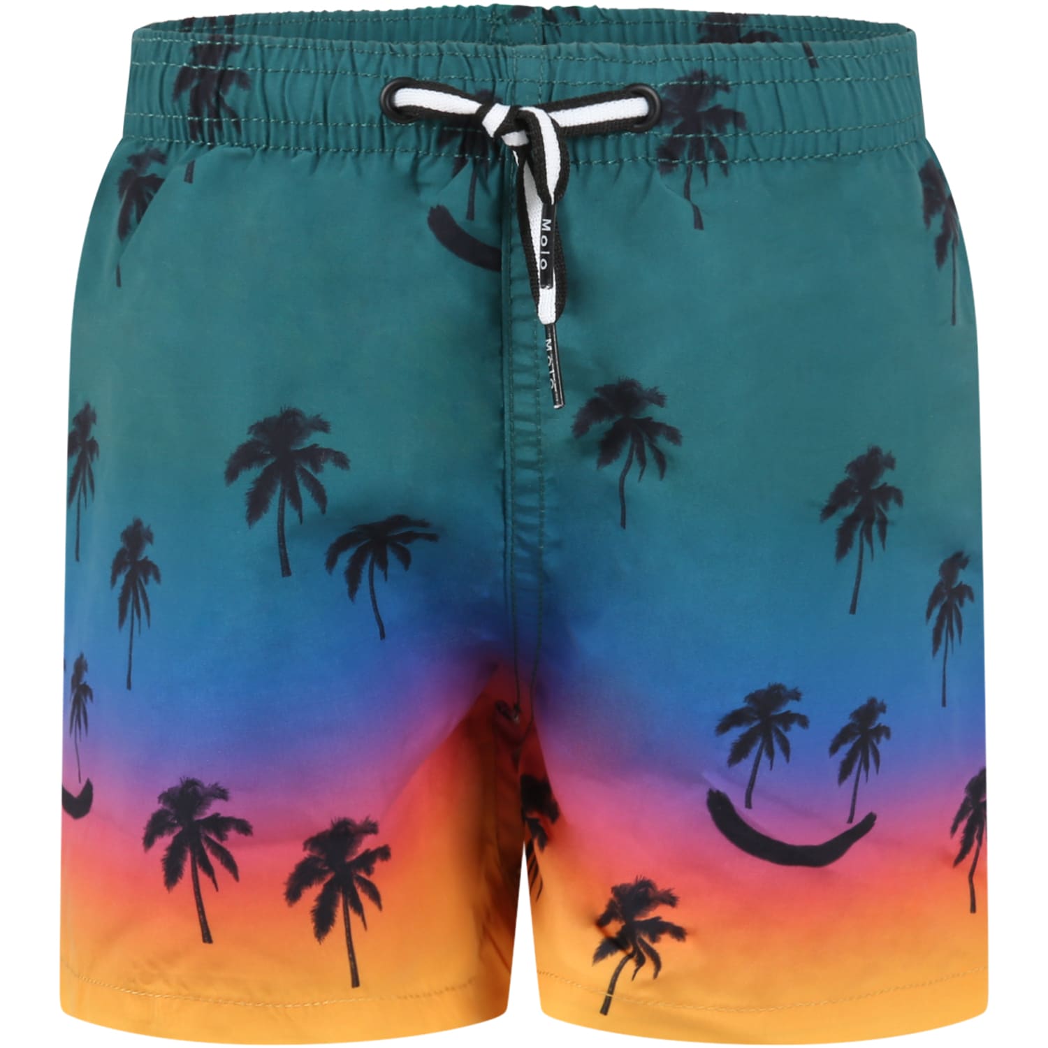 Molo Multicolor Swimshort For Boy With Palms