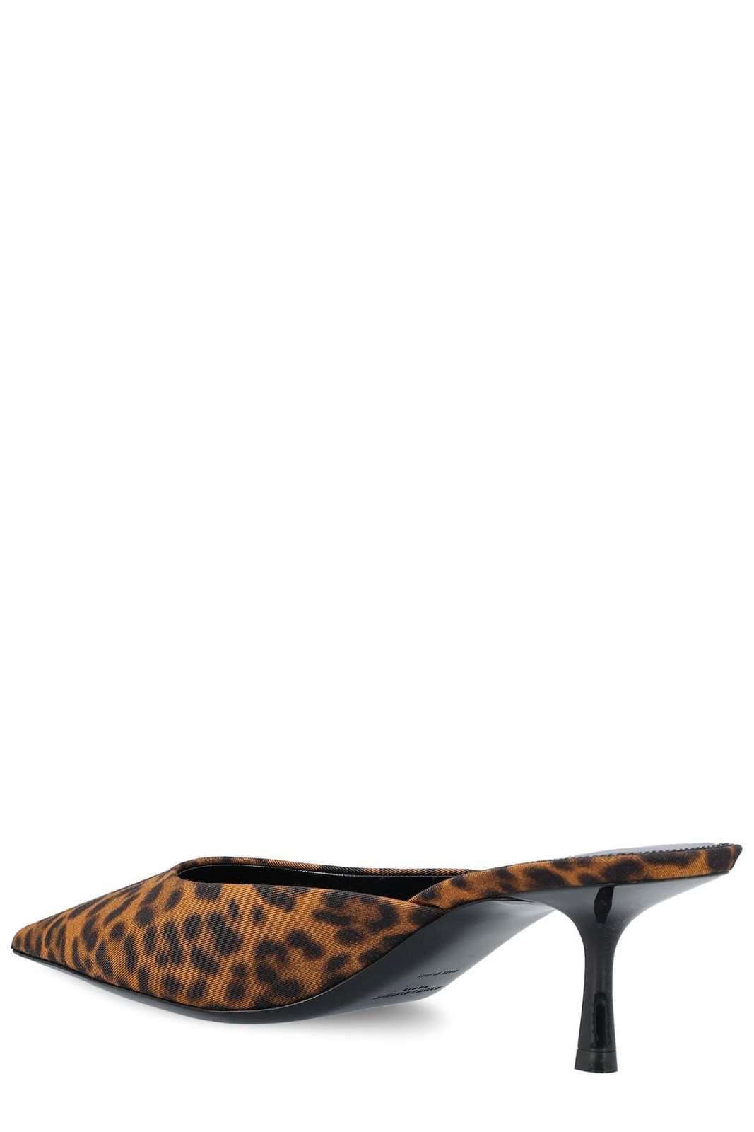 Shop Saint Laurent Leopard Print Pointed-toe Pumps In Manto Naturale