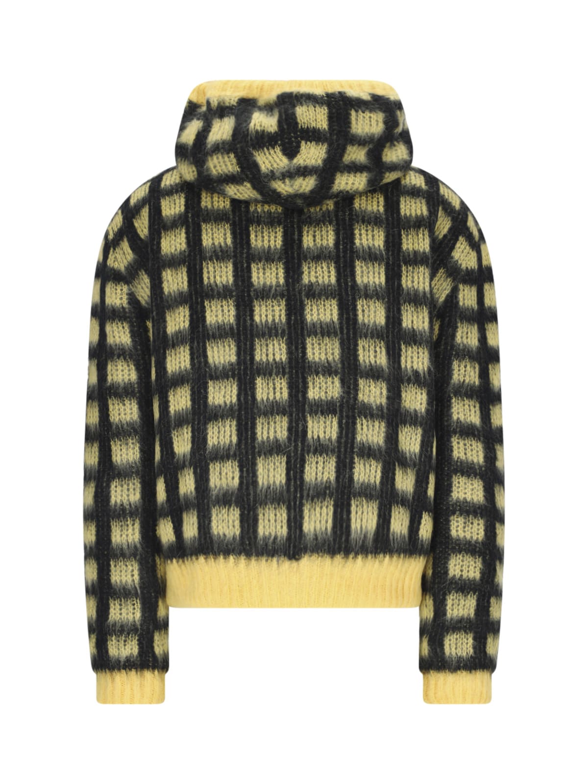 Shop Marni Check Cardigan Sweatshirt In Multicolour