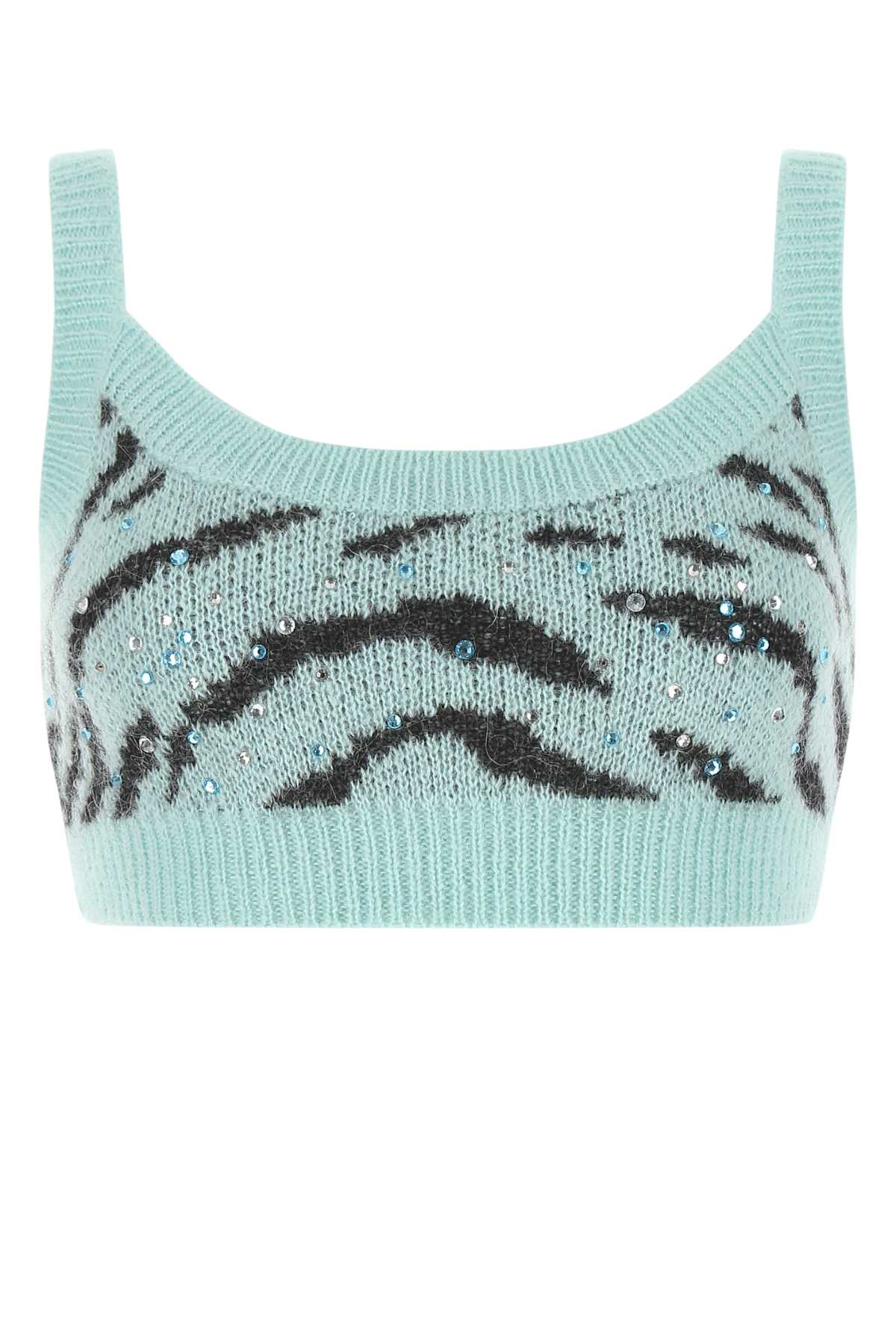 Embroidered Mohair Blend Top