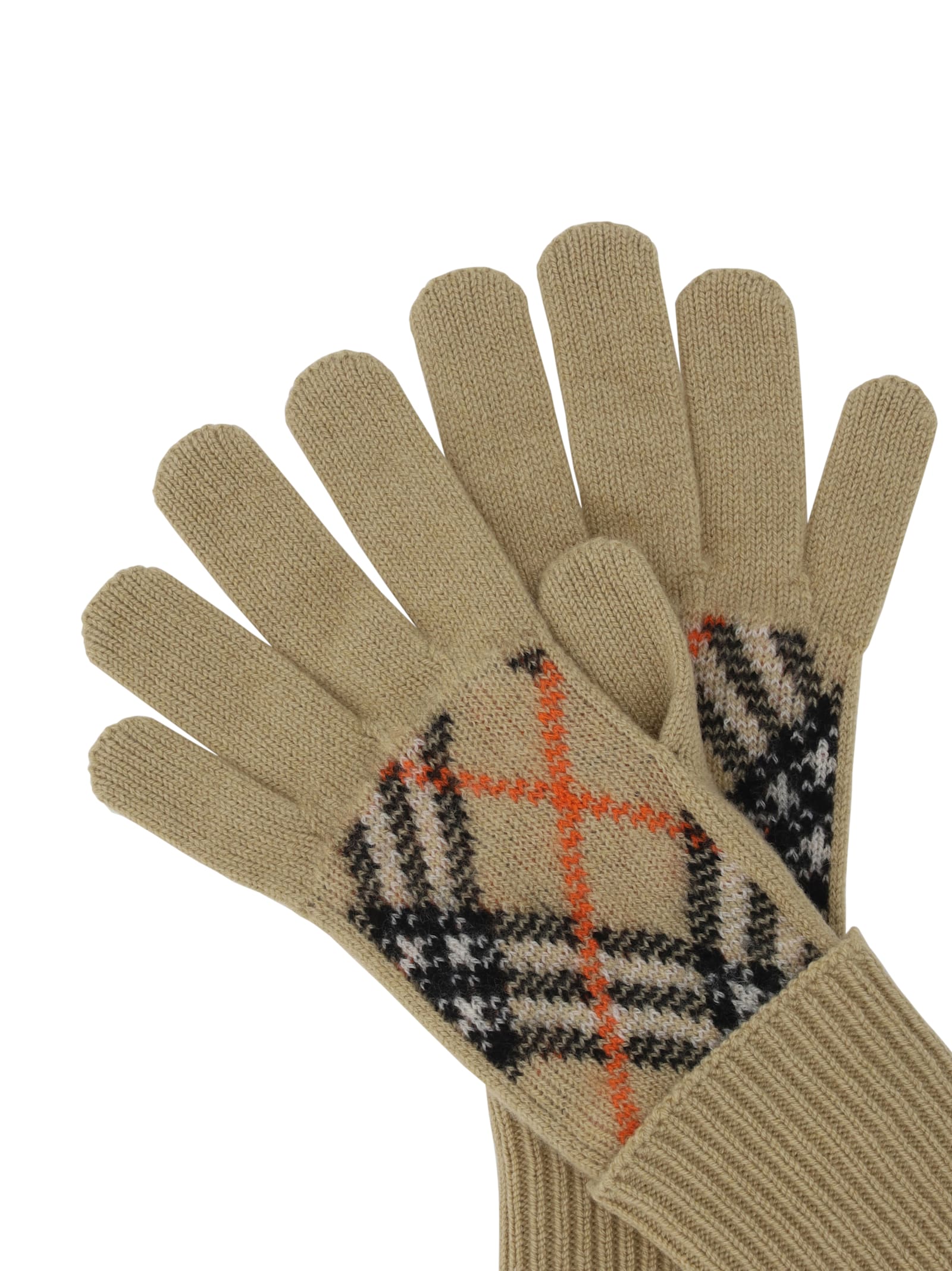 Shop Burberry Gloves In Sand