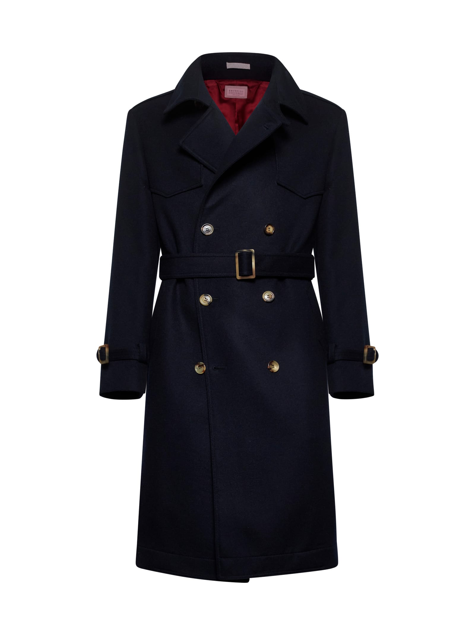 Shop Brunello Cucinelli Coat In Blue