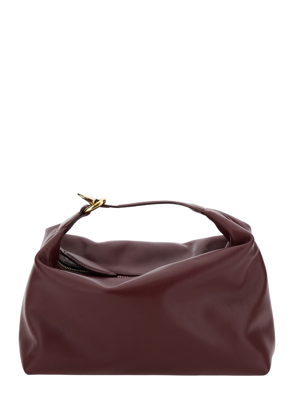 pillow Pouch Bordeaux Handbag In Leather Woman