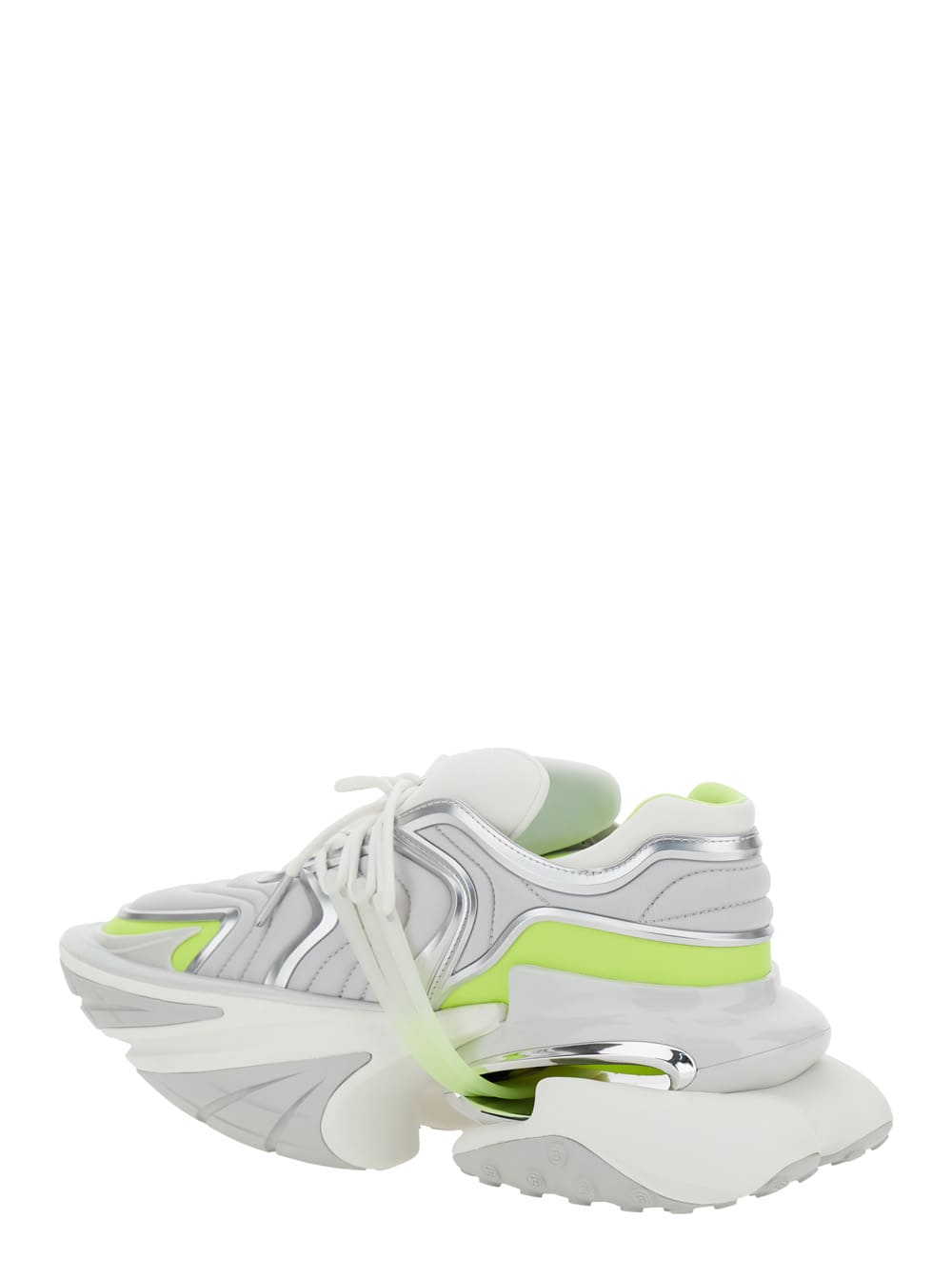 Shop Balmain Unicorn White Low Top Sneakers In Neoprene And Leather Man