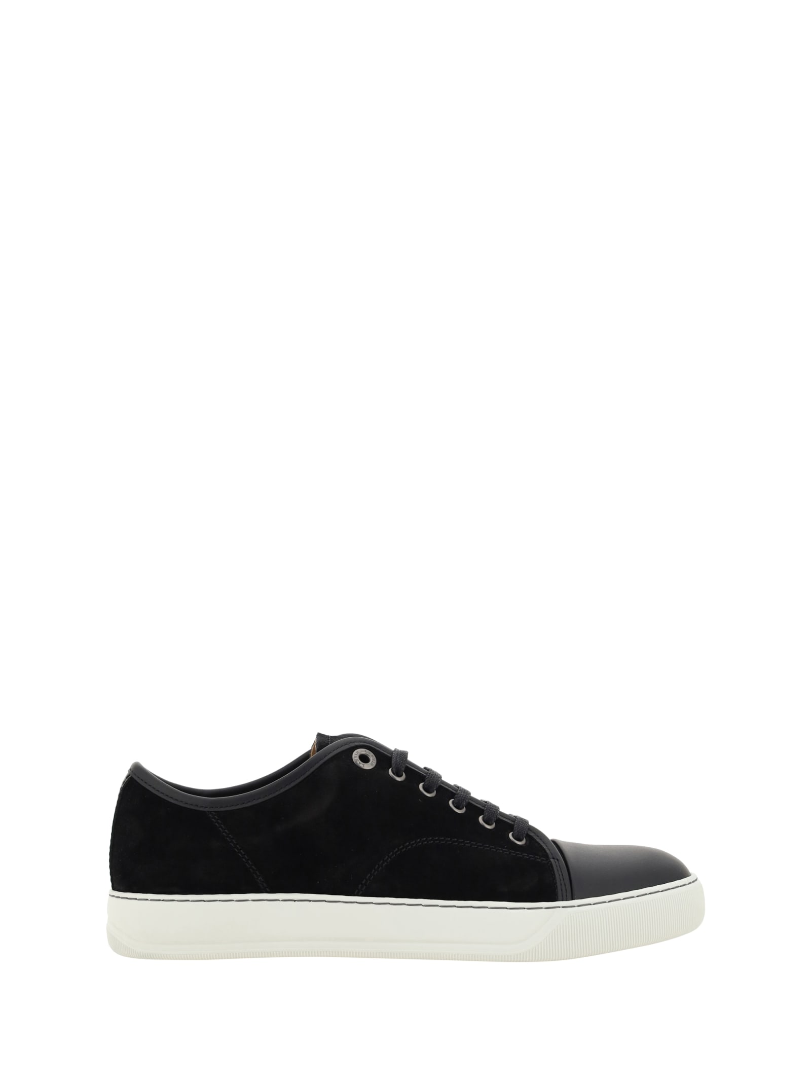 Shop Lanvin Captoe Low Sneakers In Black
