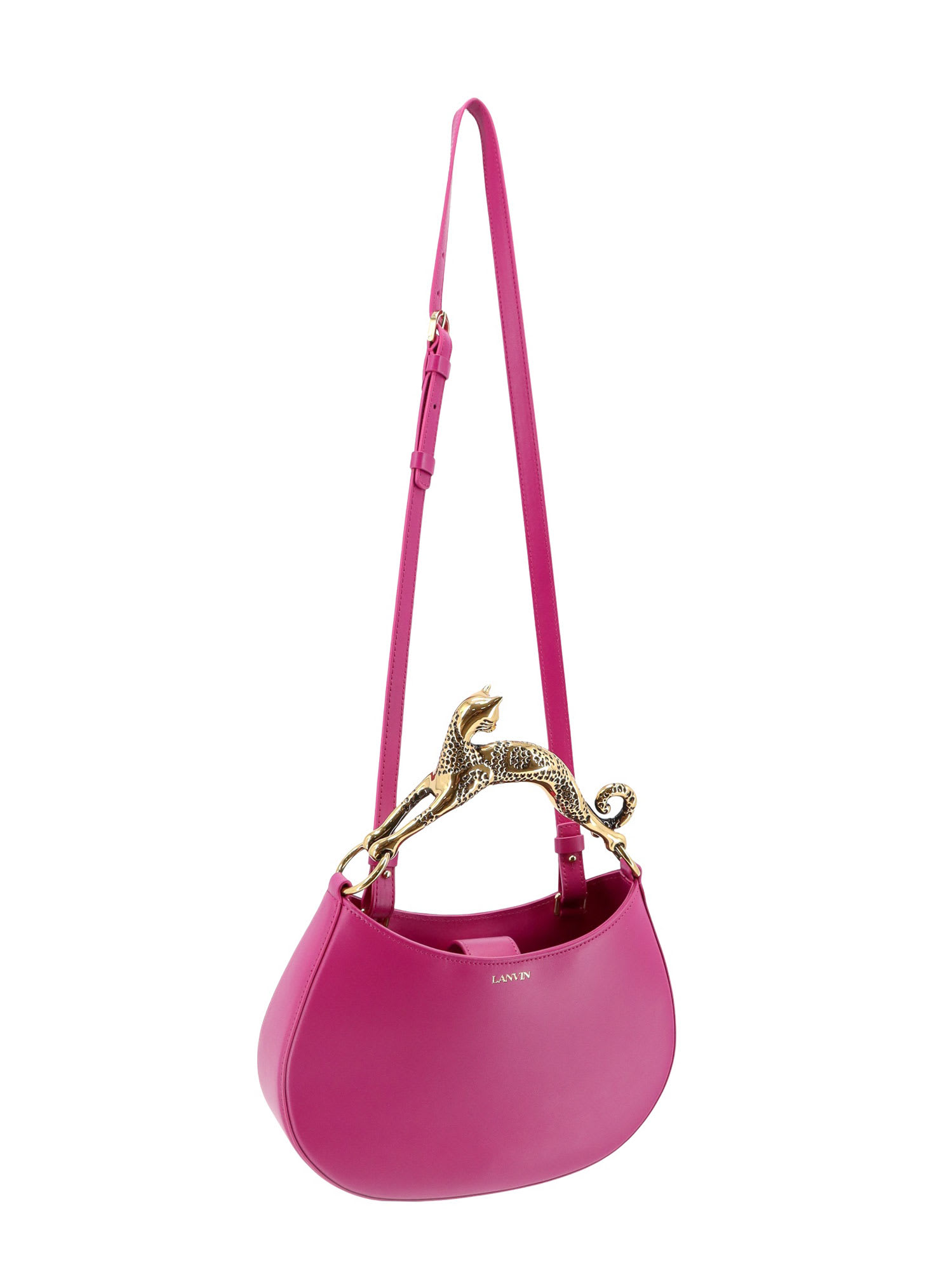 Shop Lanvin Hobo Gatto Handbag In Pink