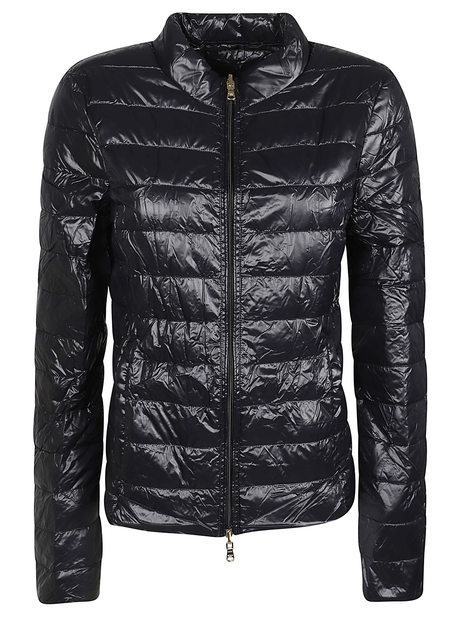 Shop Patrizia Pepe Reversible Down Jacket In Nero