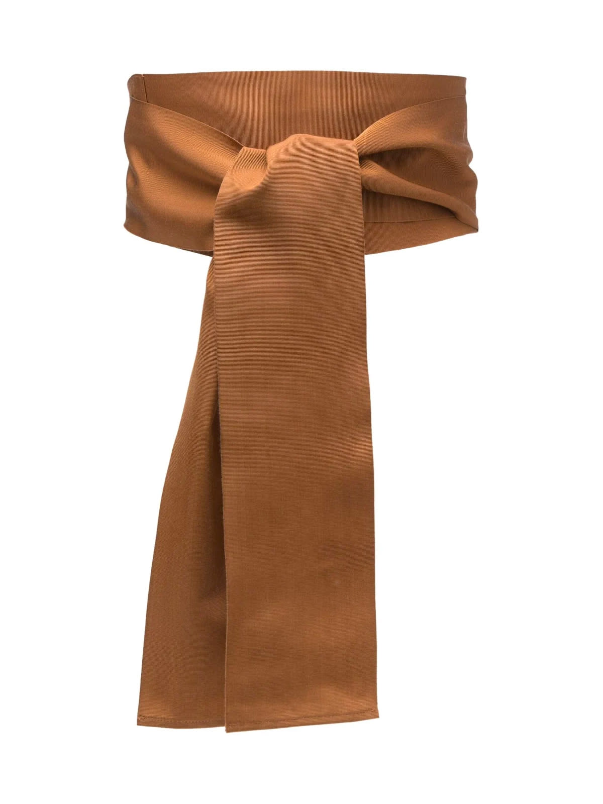 Sara Roka Self-tie Grosgrain Belt In Brown