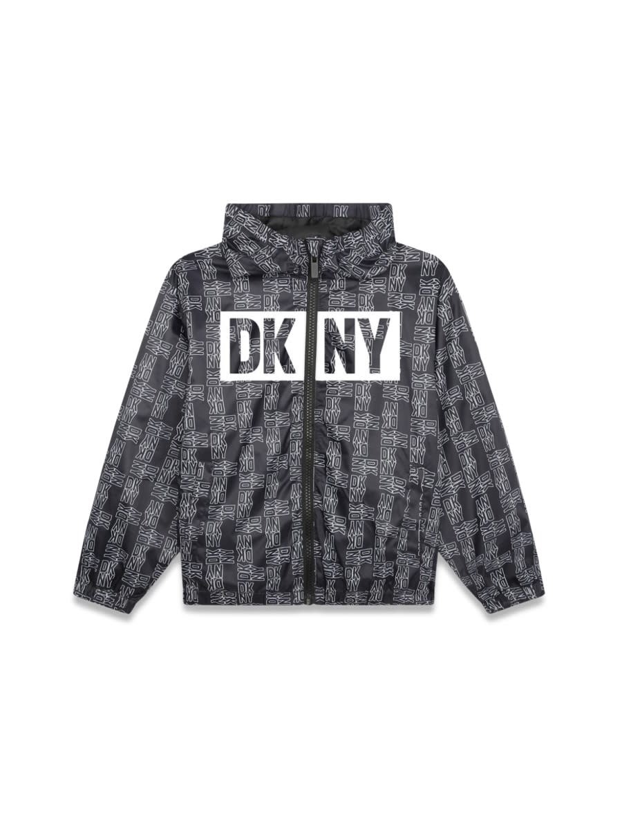 Shop Dkny Windbreaker Jacket In Black