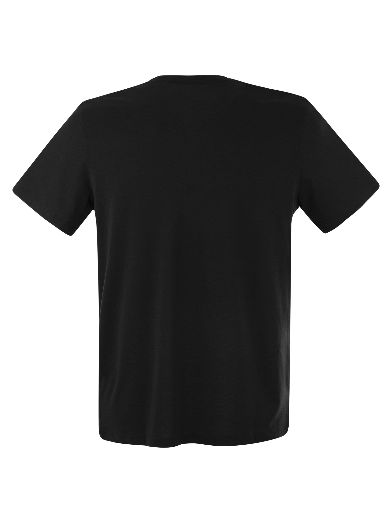 Shop Majestic Short-sleeved T-shirt In Lyocell And Cotton In Black