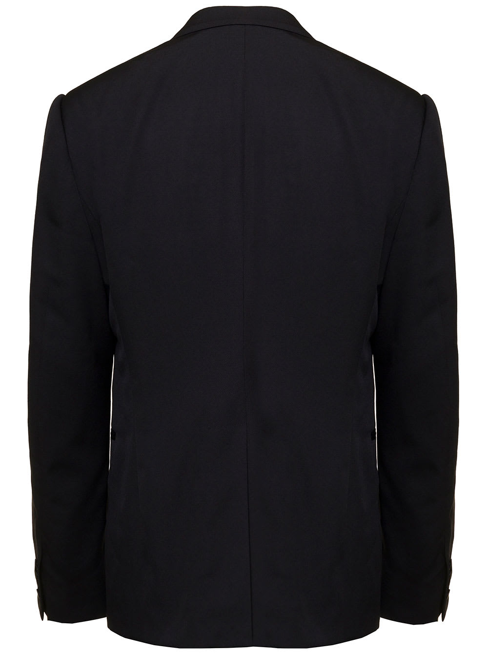 Shop Alexander Mcqueen Black Single-breasted Jacket With Notched Revers In Wool Man