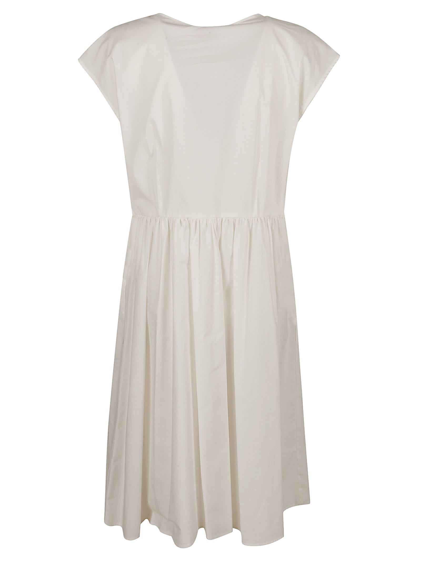 Shop Woolrich Poplin Short Dress In White