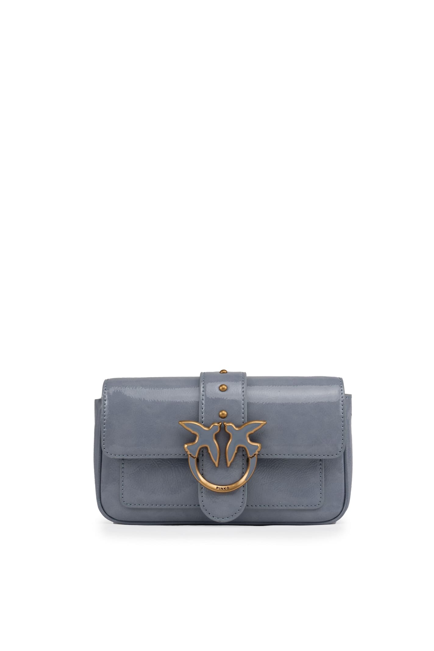 Pinko Borsa Poket Love One Simply Recycled In Clear Blue