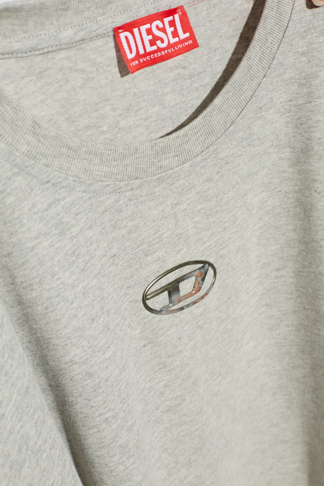 Shop Diesel T-boxt-s5 Logo Plaque T-shirt In Grigio