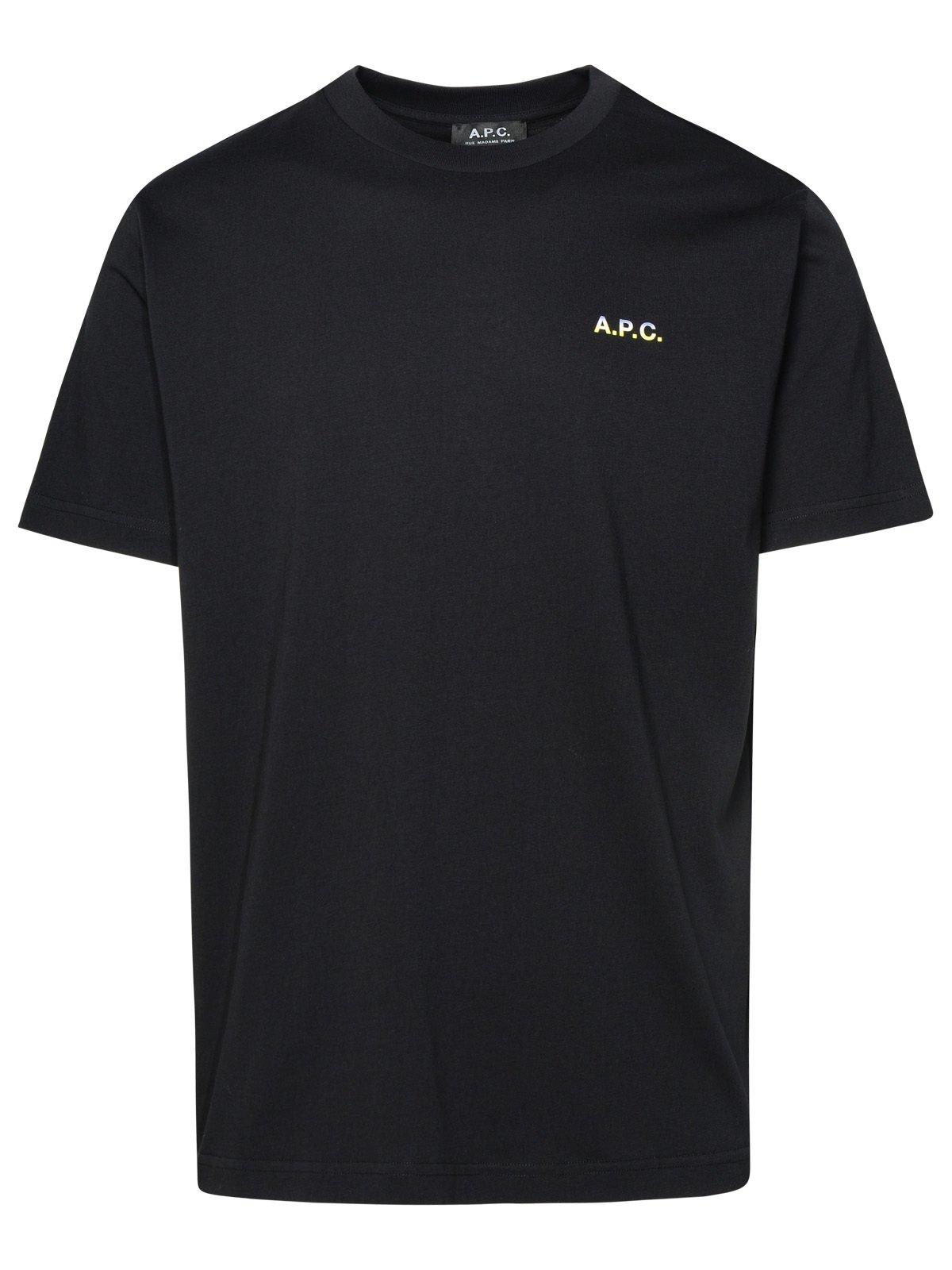 Shop Apc Graphic Printed Crewneck T-shirt In Black