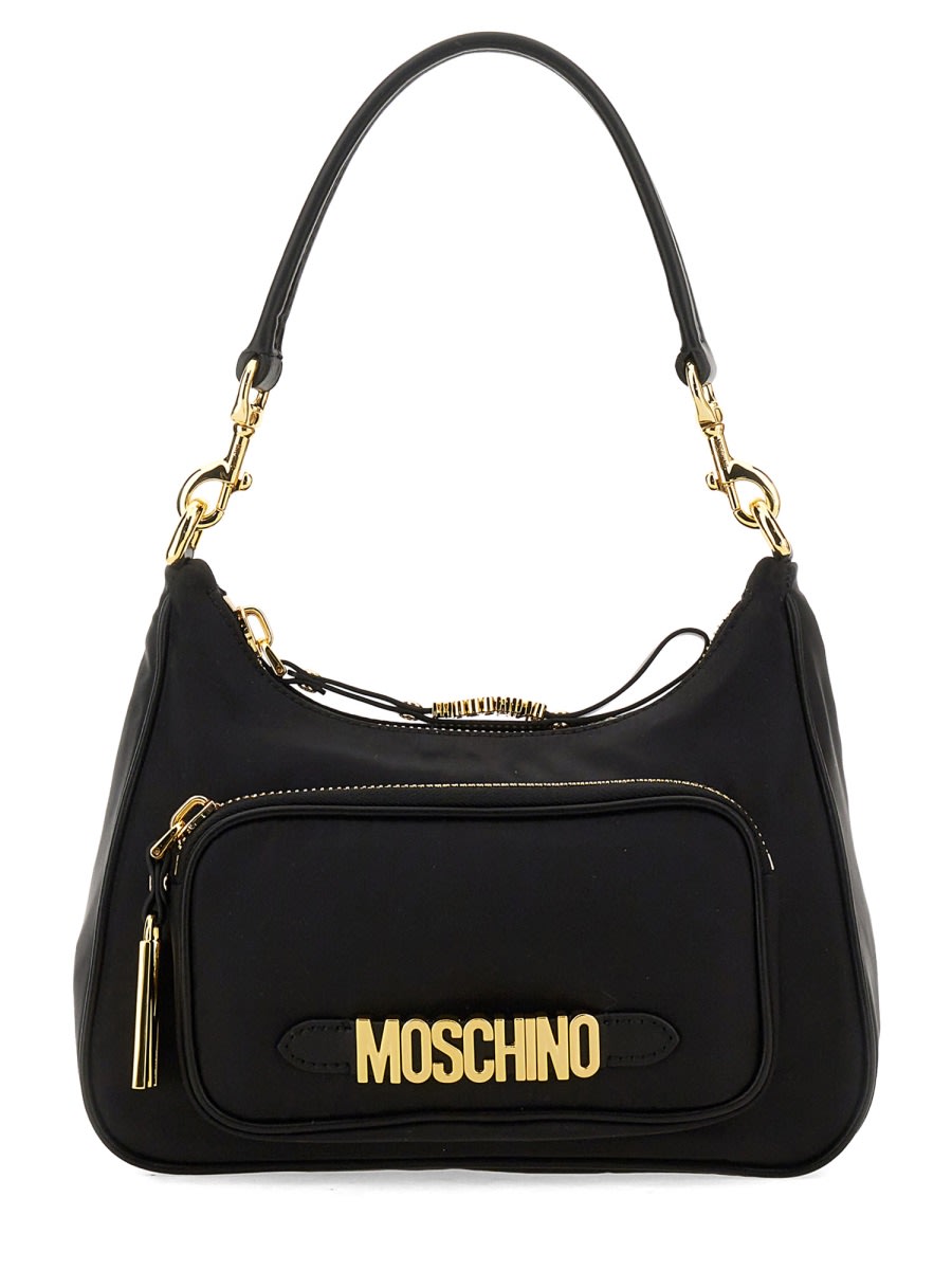 Shop Moschino Bag With Logo In Black