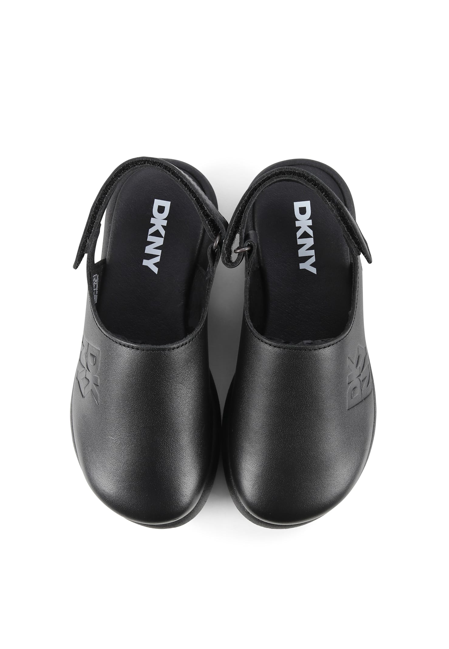 Dkny Black Sandals For Girl With Logo In Black