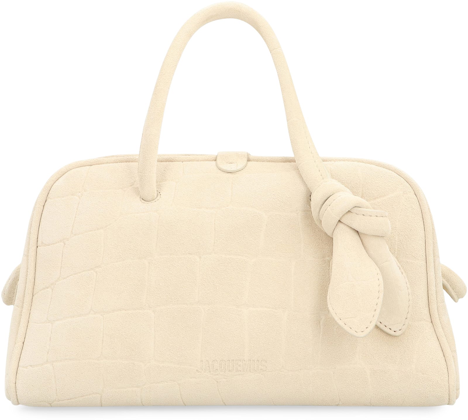 Jacquemus Borsa Le Petit Turismo In Scamosciato Leather In Neutral