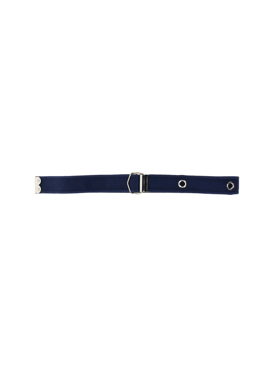 Shop Dolce & Gabbana Belt With Logo In Blue