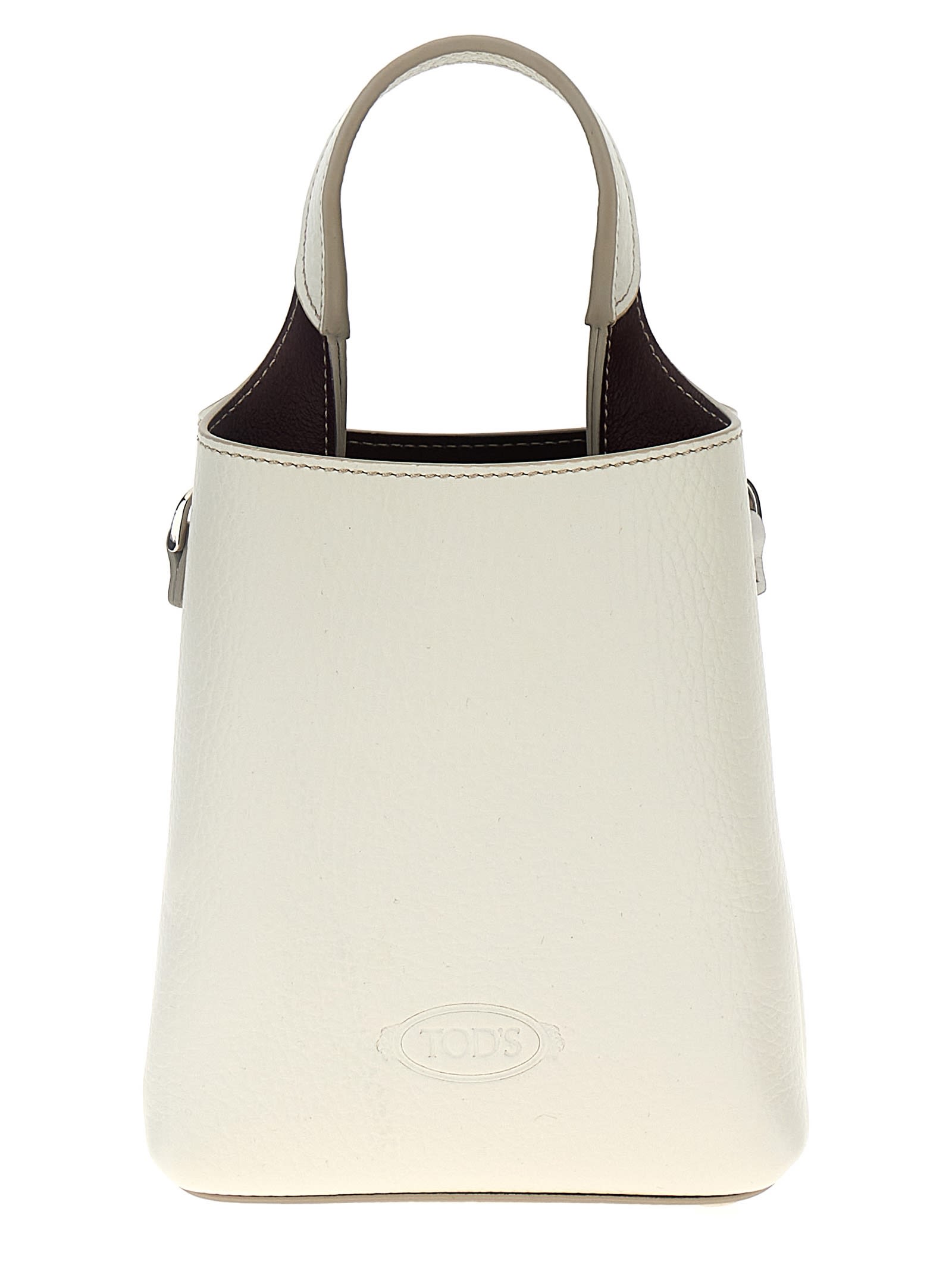 Shop Tod's Micro Tods Handbag In White