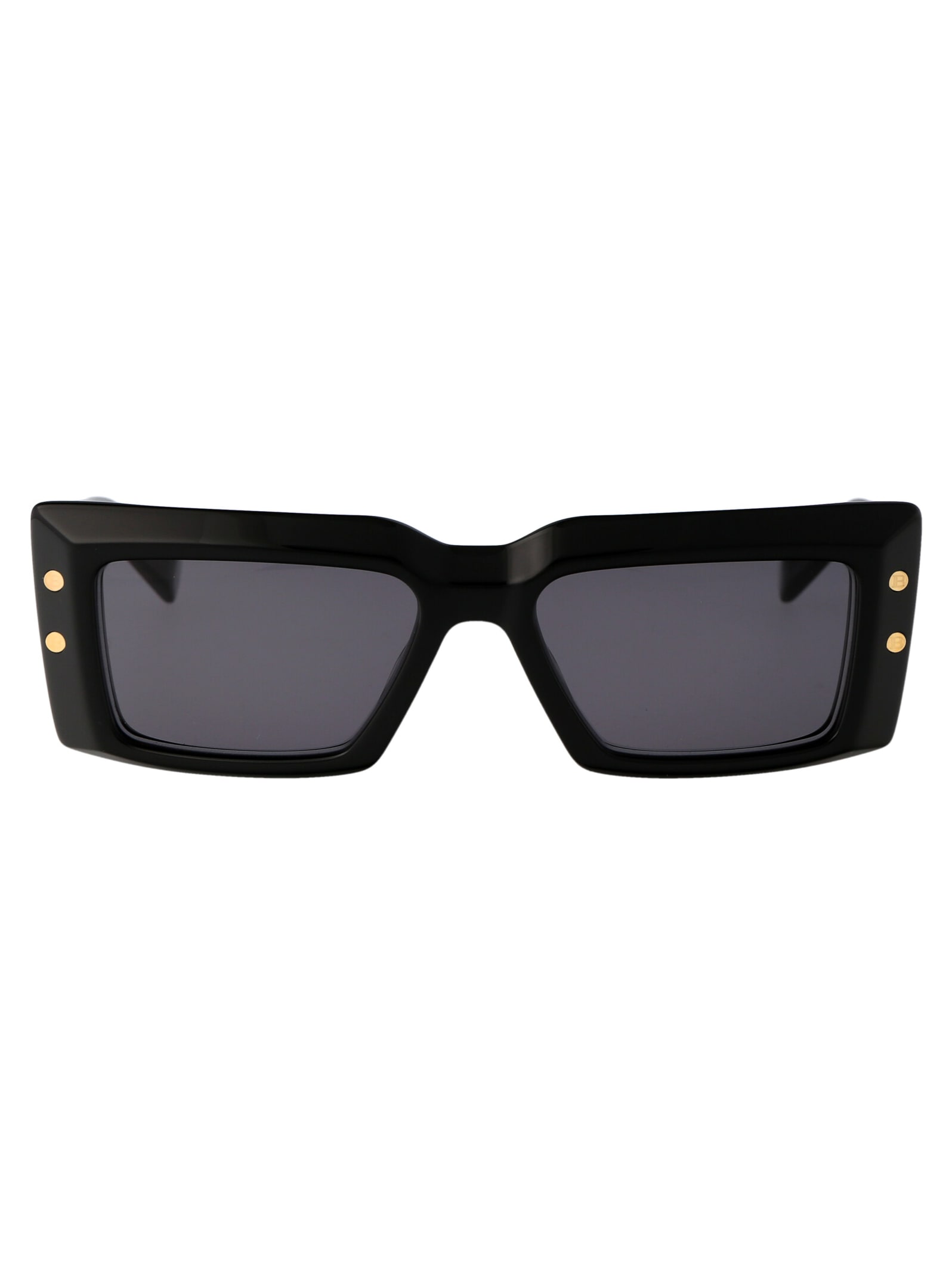 Shop Balmain Imperial Sunglasses In 145a Blk - Gld