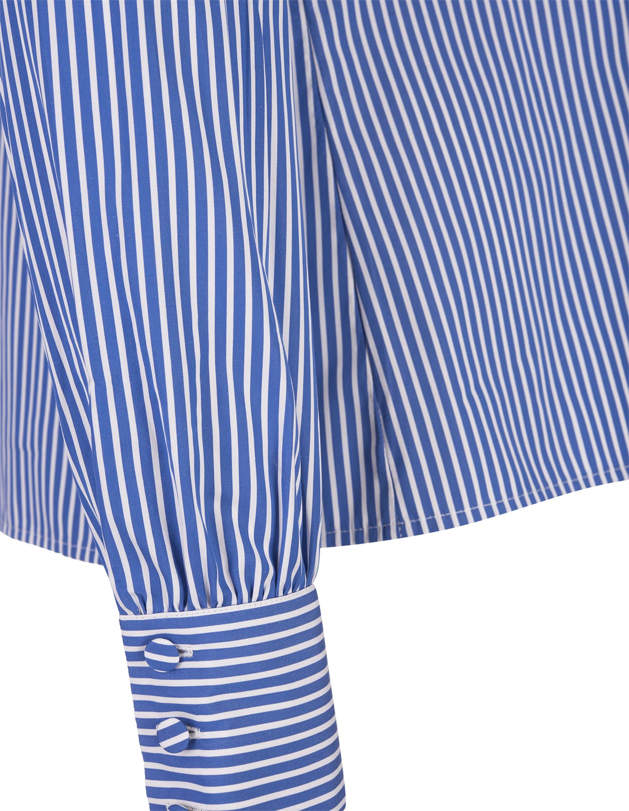 Shop Etro Navy Blue Striped Shirt With Logo In Gnawed Blue