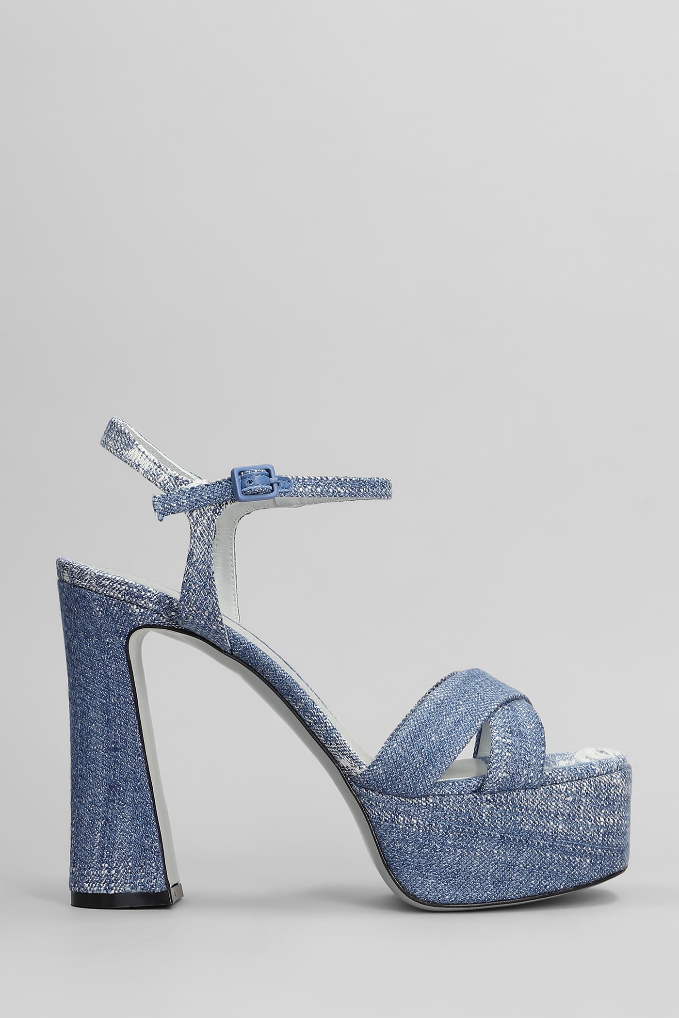 Stella Sandals In Blue Denim