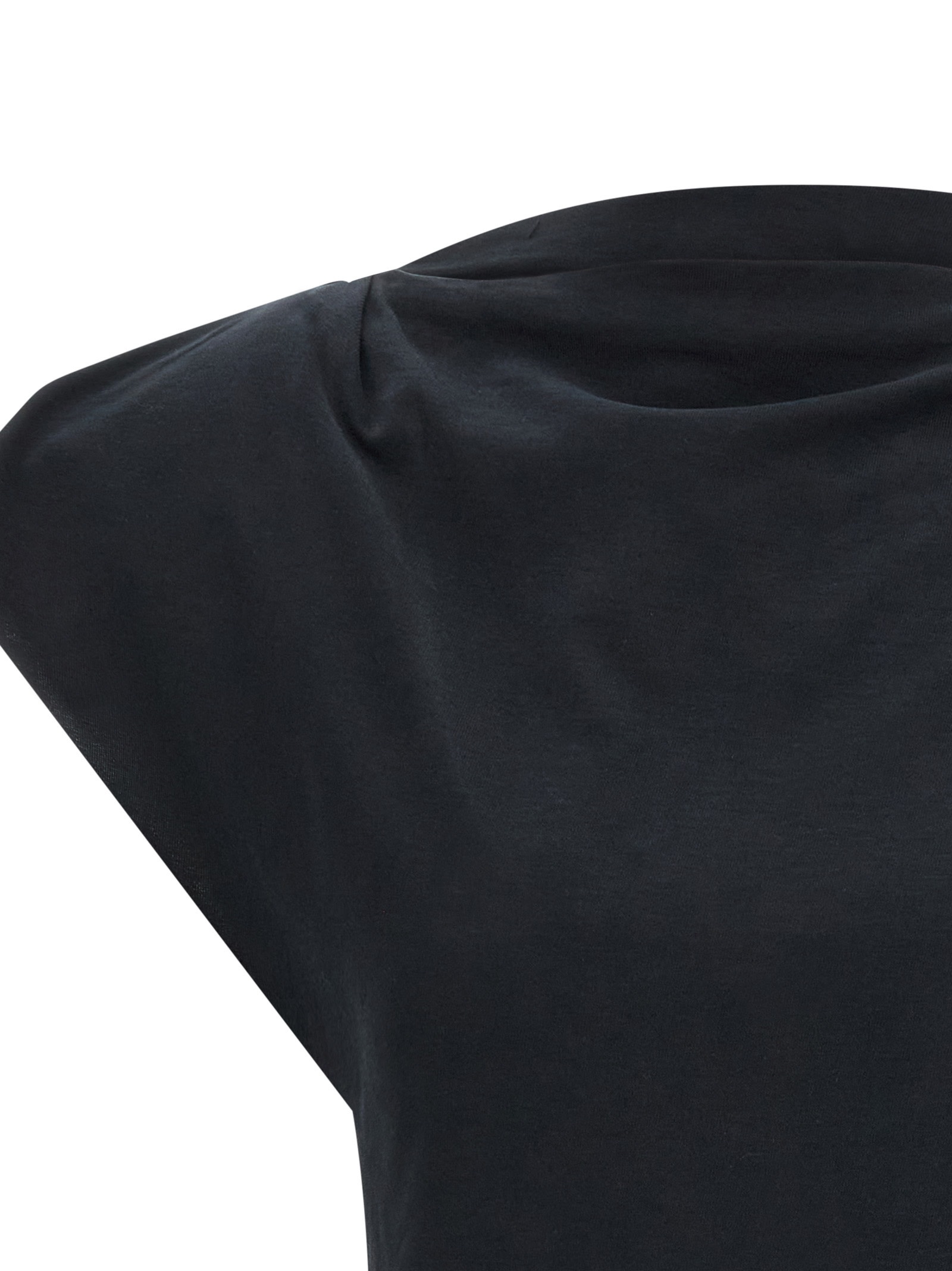 Isabel Marant Sebani Padded Asymmetric T-shirt In Black
