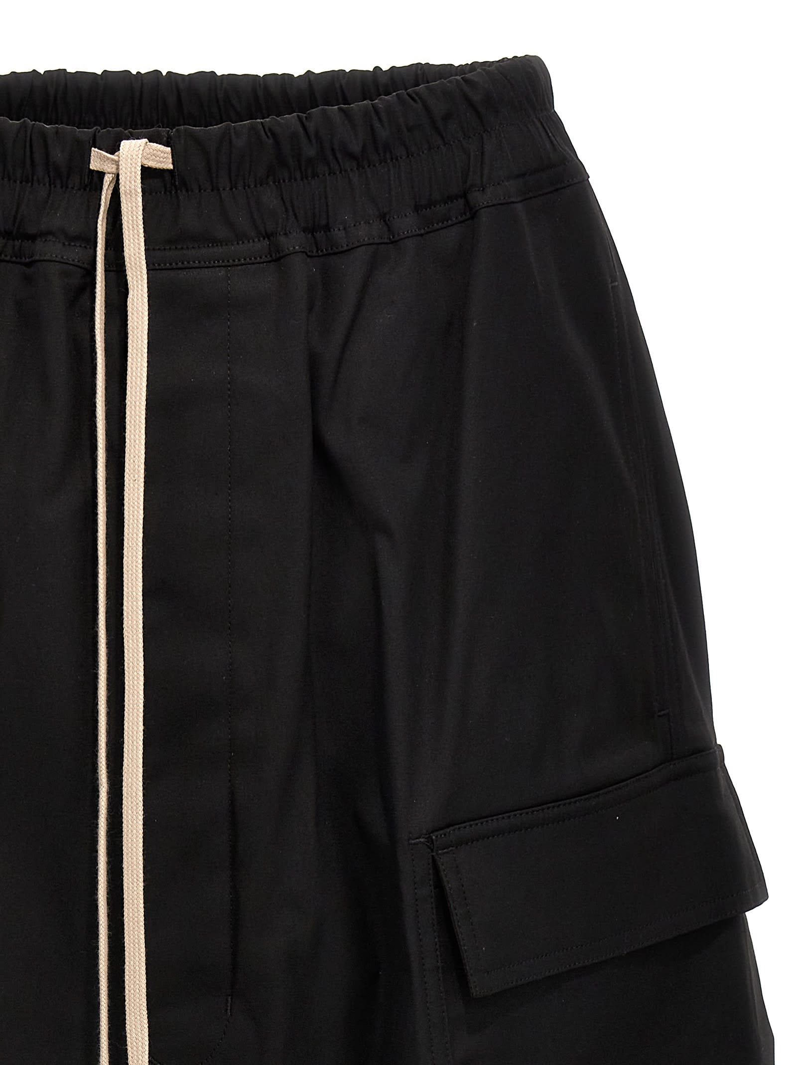 Shop Rick Owens Cargo Pods Bermuda Shorts In Black