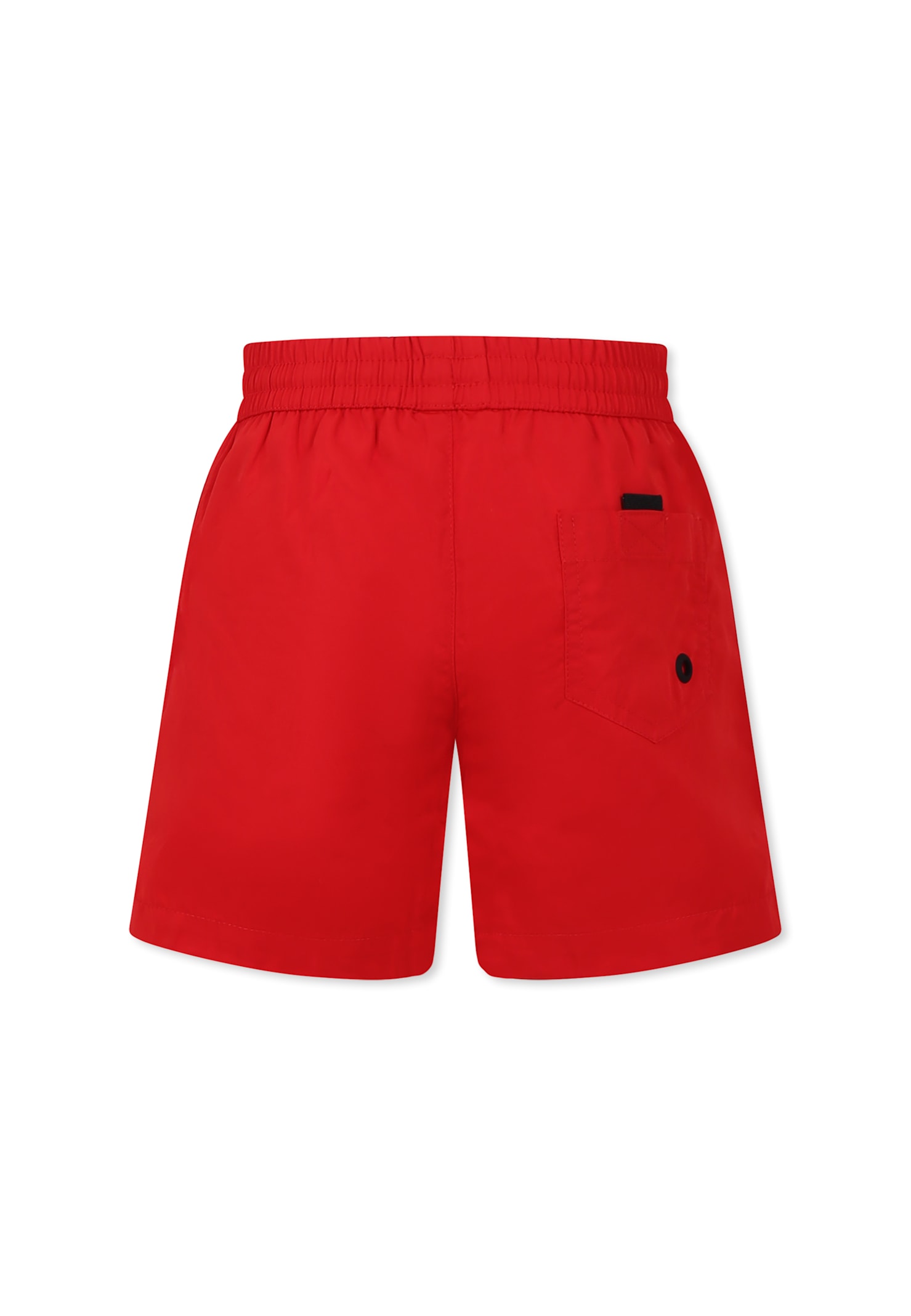 Diesel Red Swim Shorts For Boy With Logo In Red
