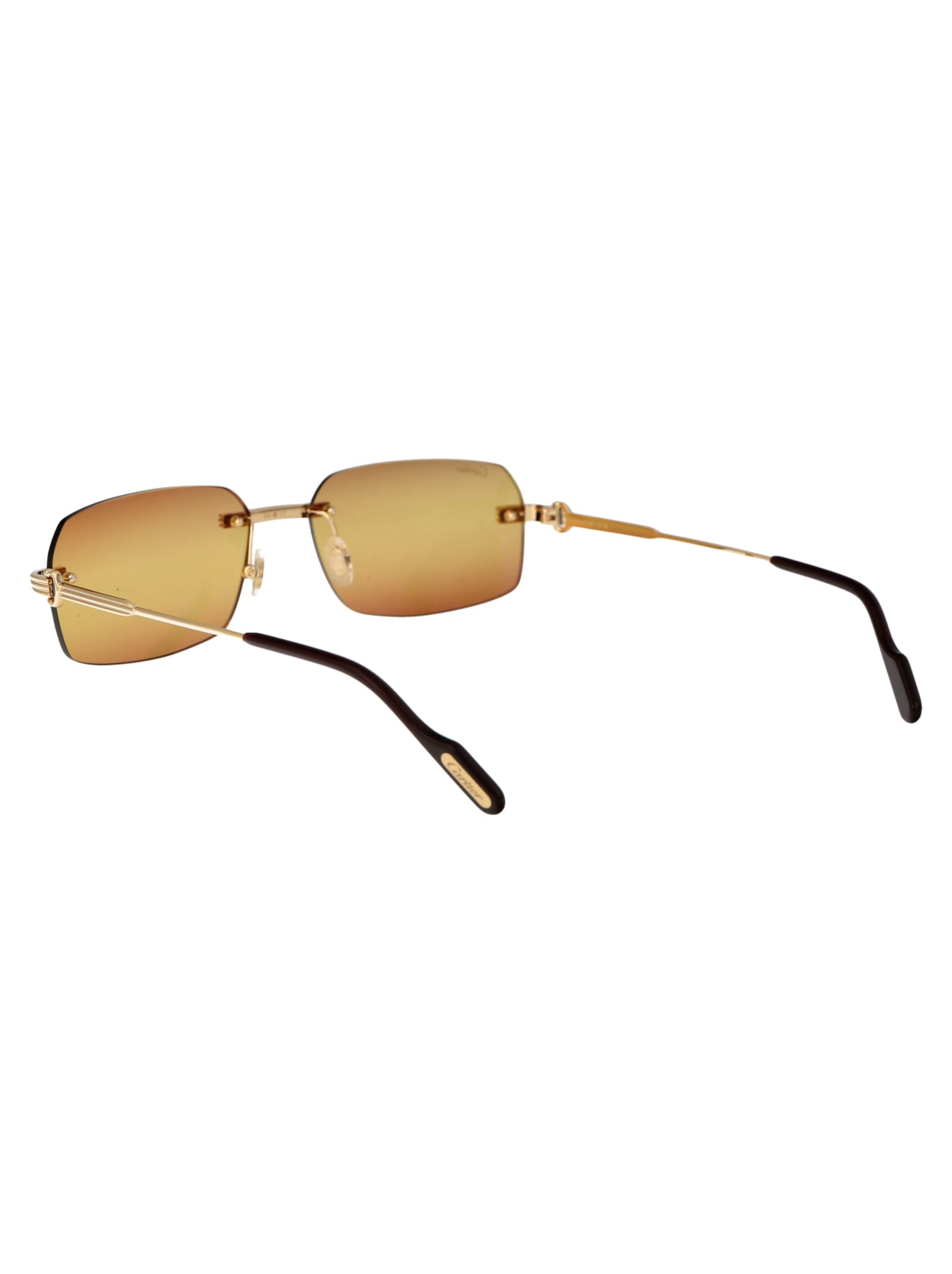 Shop Cartier Ct0271s Sunglasses In 007 Gold Gold Orange