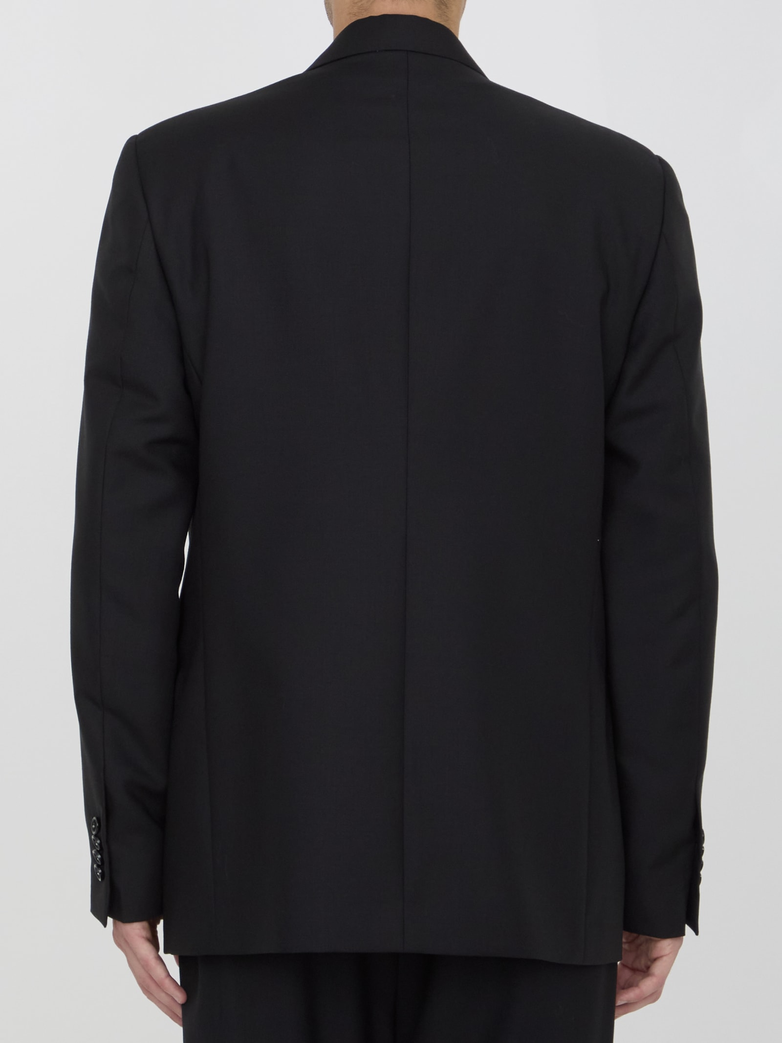 Shop Lardini Wool And Mohair Jacket In Black