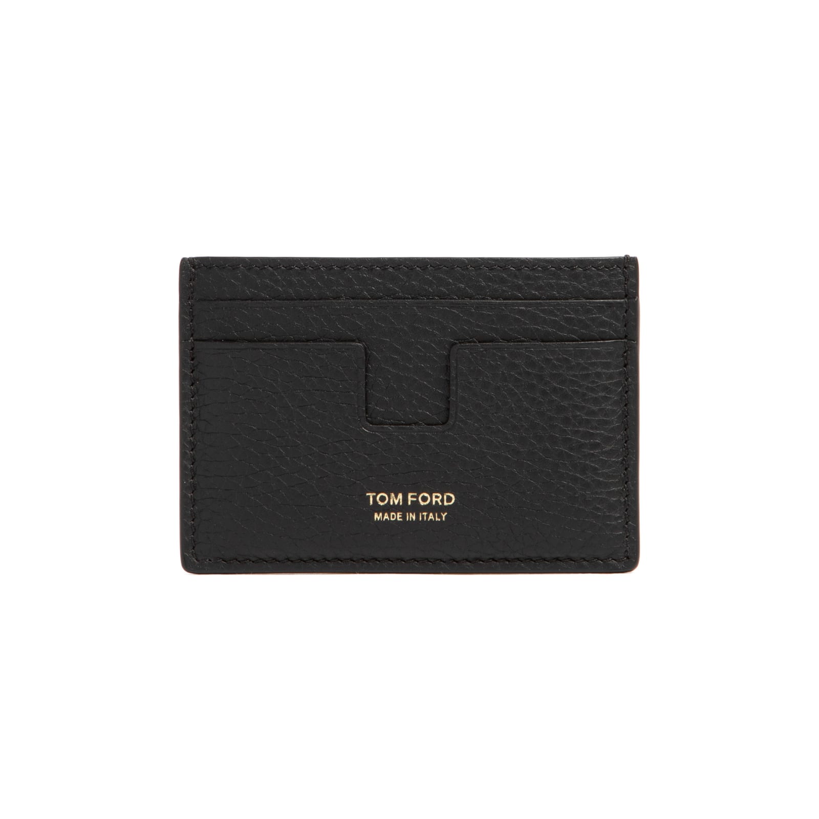 Shop Tom Ford Leather Cards Holder In Black