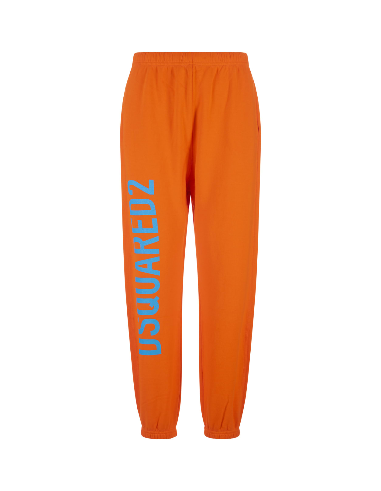 Dsquared2 Woman Orange Joggers With Logo