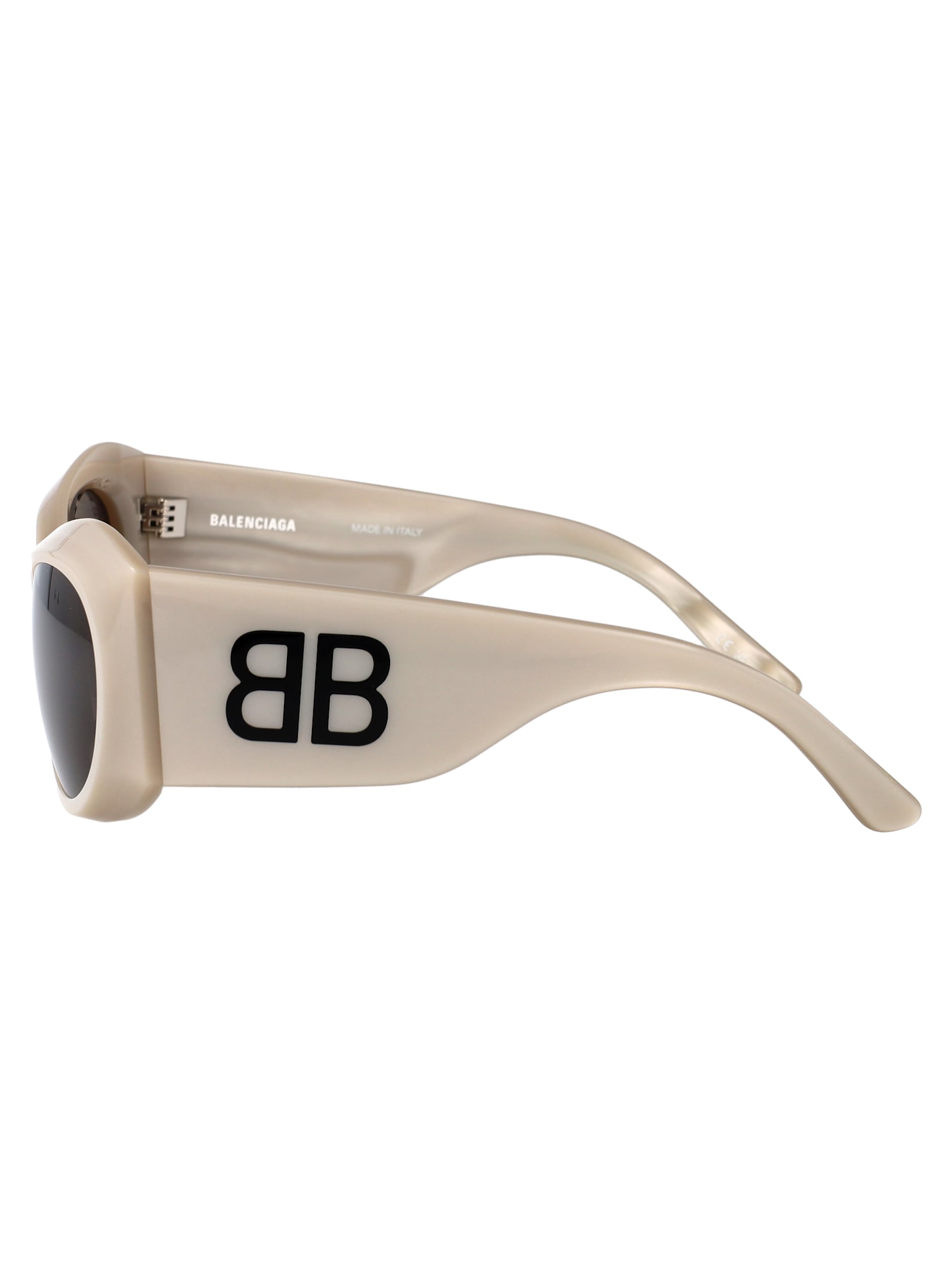 Balenciaga Black Acetate Sunglasses In Grey-grey-grey