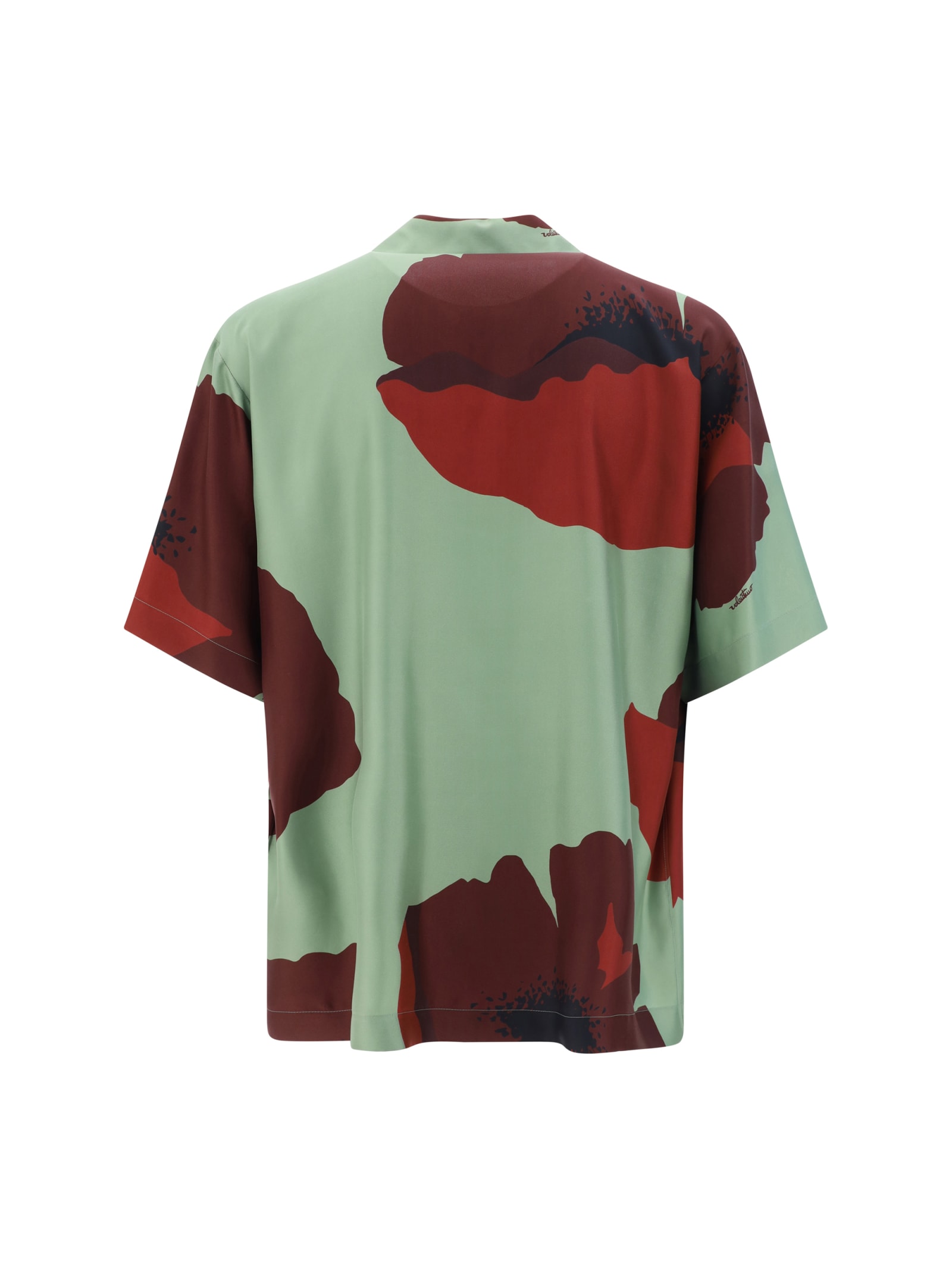 Shop Valentino Shirt In Menta/rosso/rubin