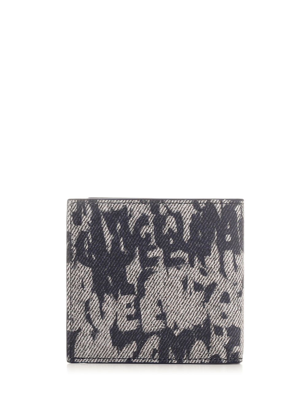 Shop Alexander Mcqueen Mcqueen Graffiti Wallet In Blue