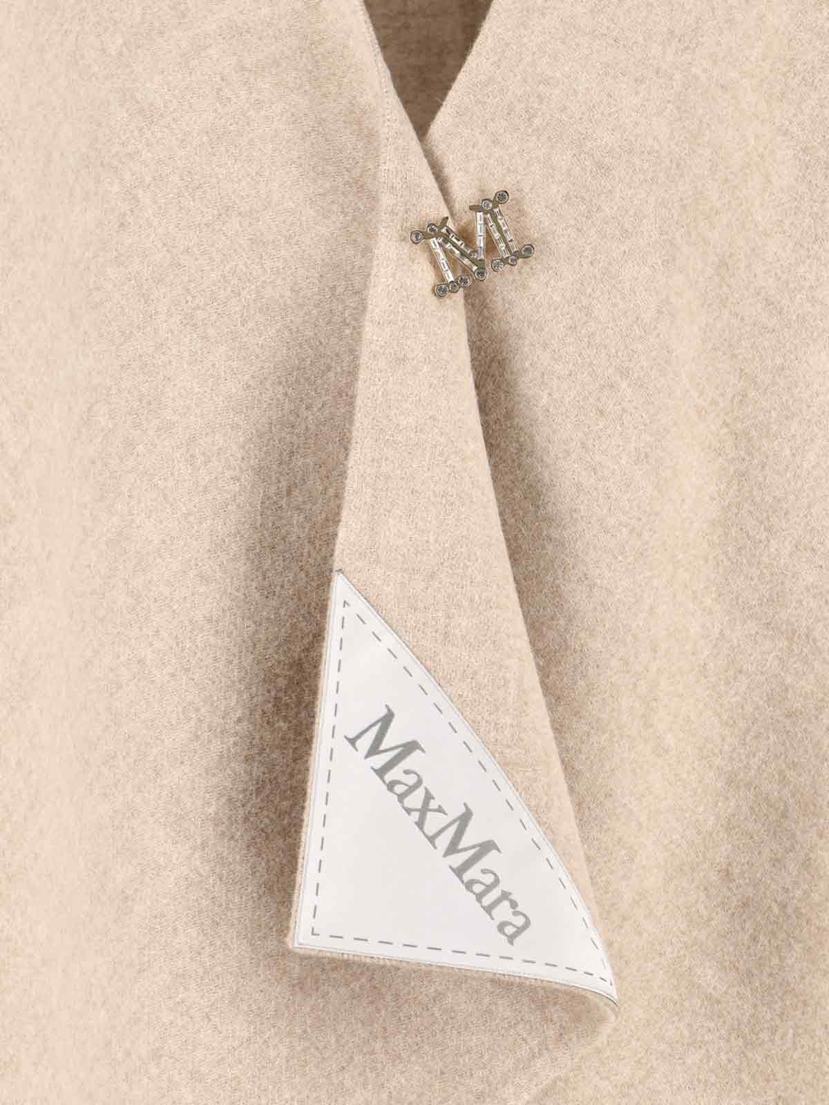 Max Mara Cape Serra In Neutral