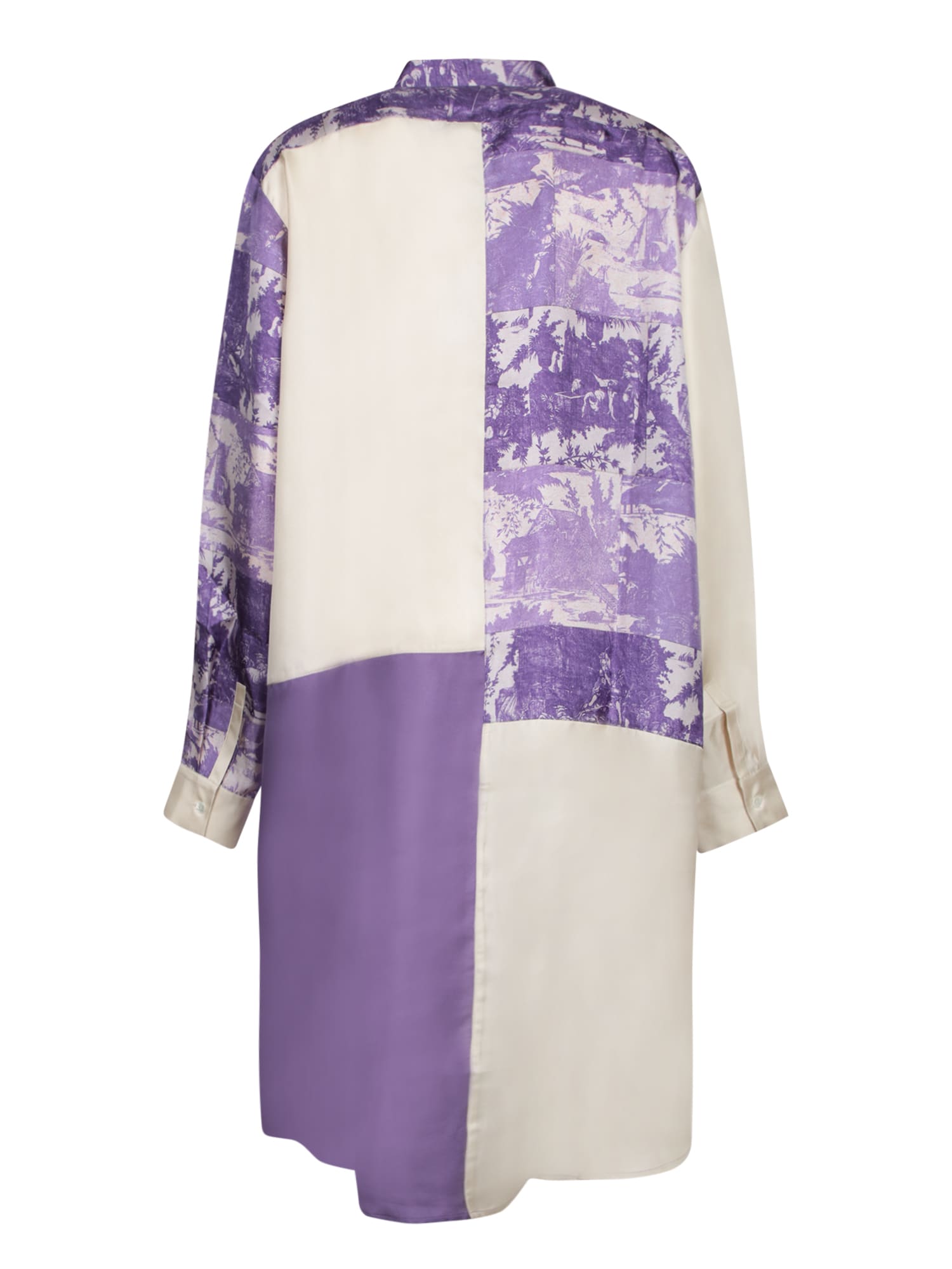 Pierre-louis Mascia Blue Purple Silk Duster In Purple