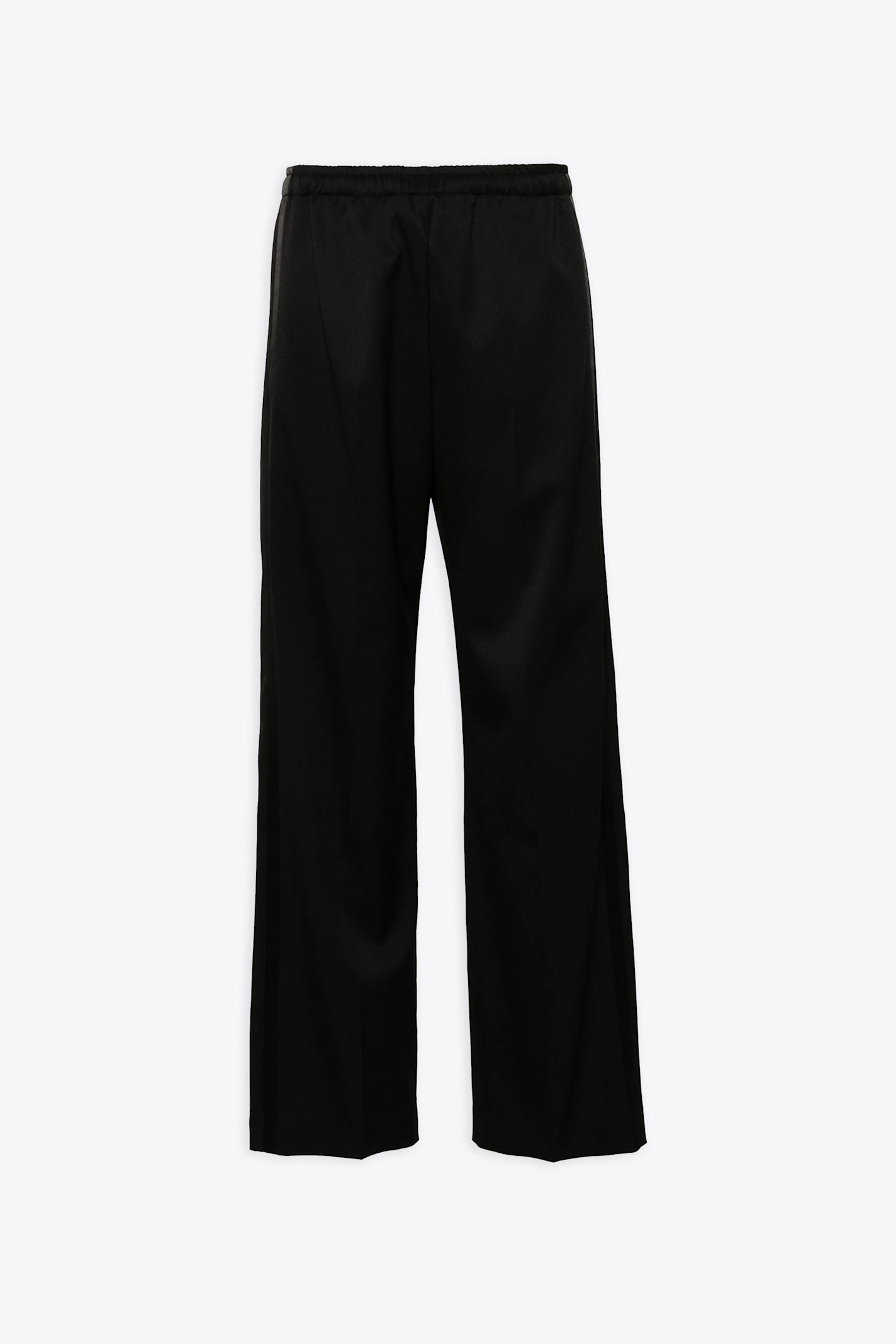 Pantalone Black cotton sweatpant with satin side taping detail