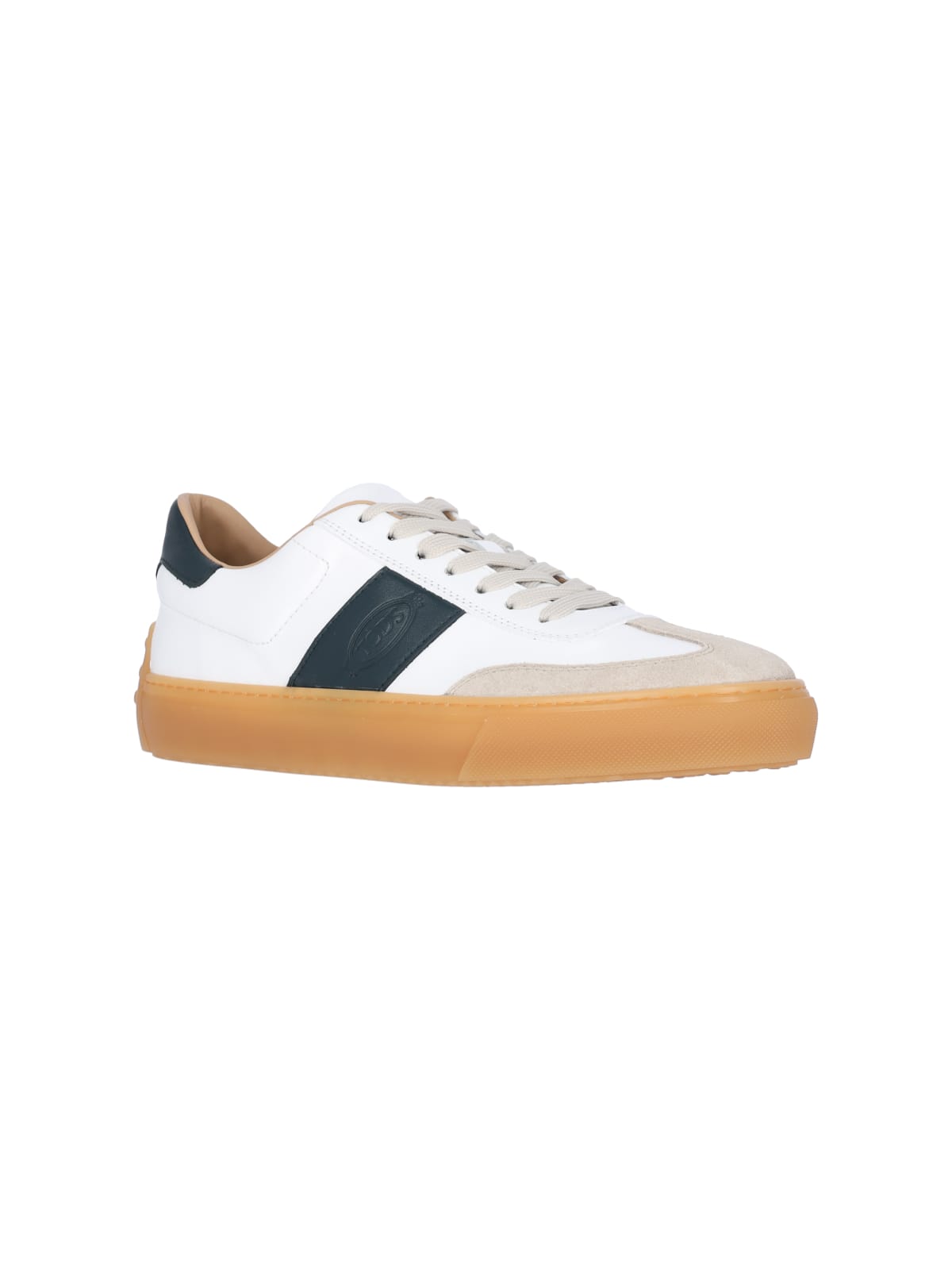 Shop Tod's Tabs Sneakers In White