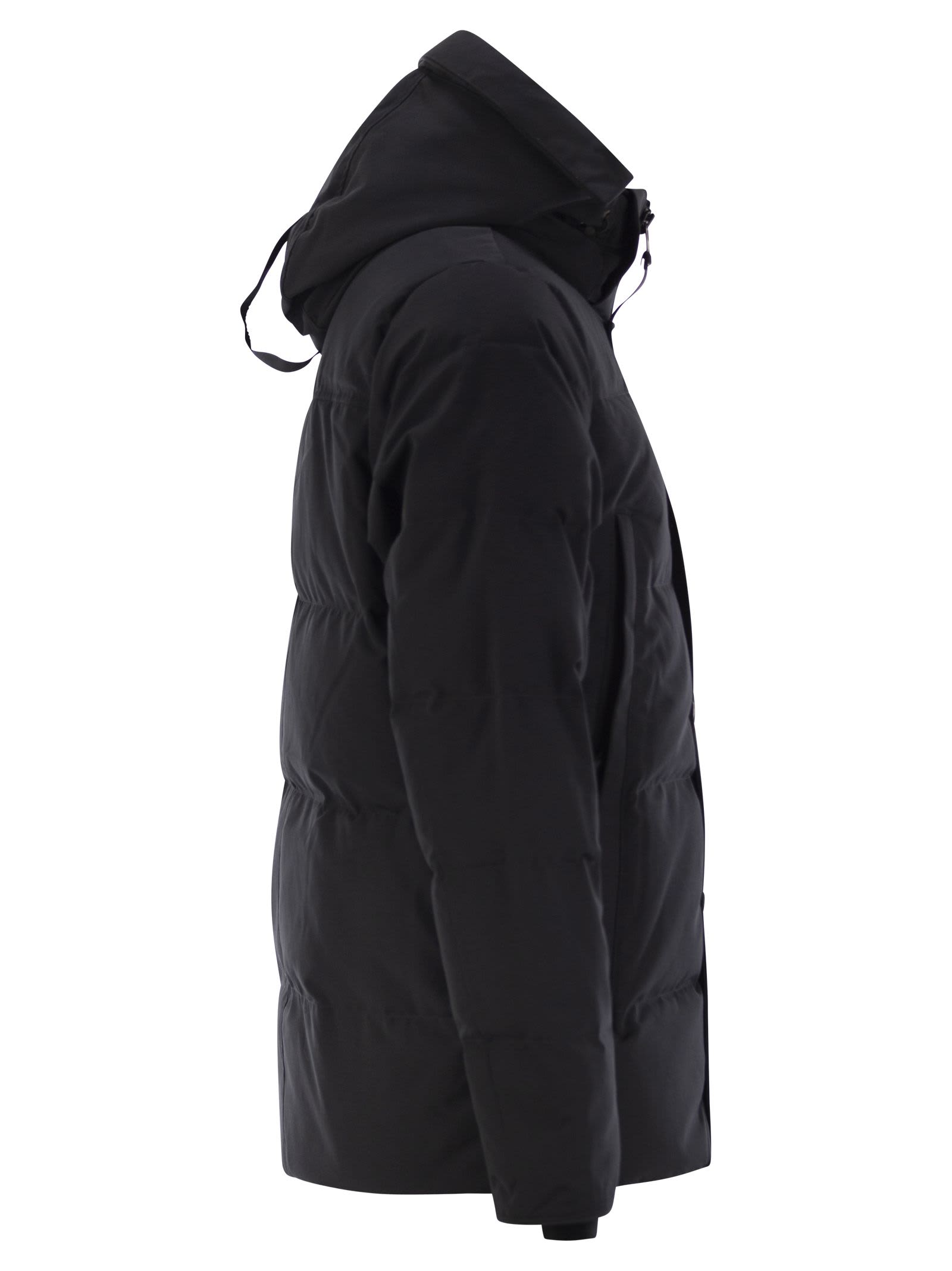 Shop Canada Goose Wyndham - Hooded Down Jacket In Black