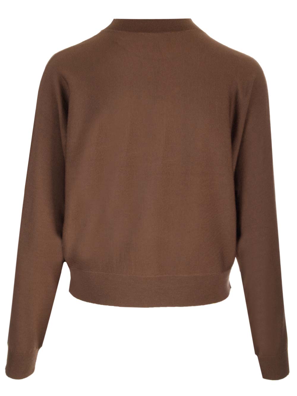 Shop Theory Wool Sweater In Marrone
