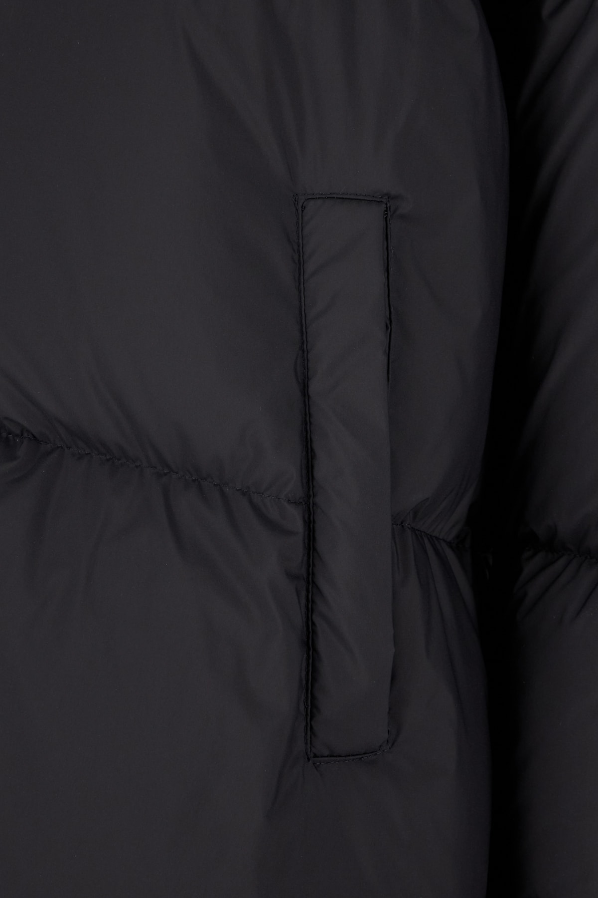 Herno Boxy Black Down Jacket With Padded Collar And Quilted Design In Blue
