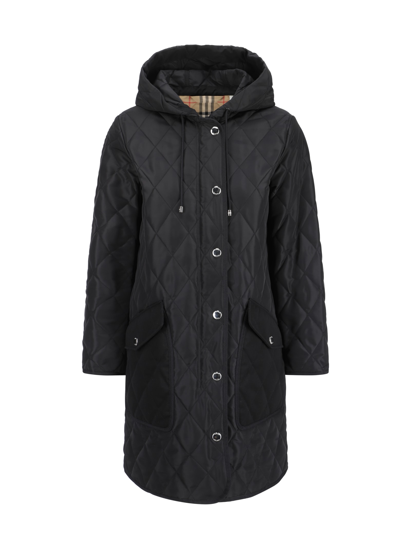 Shop Burberry Quilts Down Jacket In Black