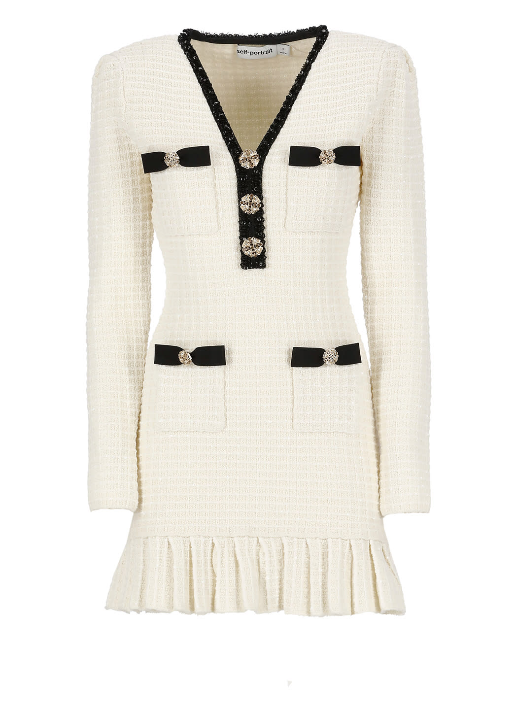 self-portrait Textured Knit Mini Dress | Smart Closet