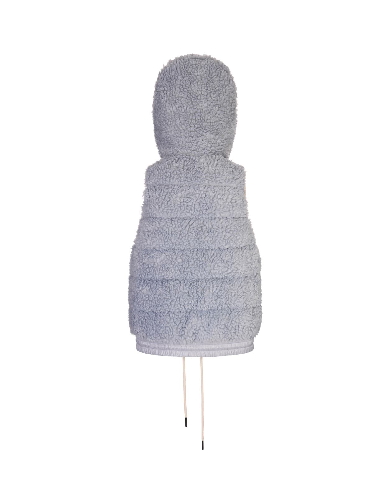 Shop Moncler Light Blue Teddy Padded Gilet